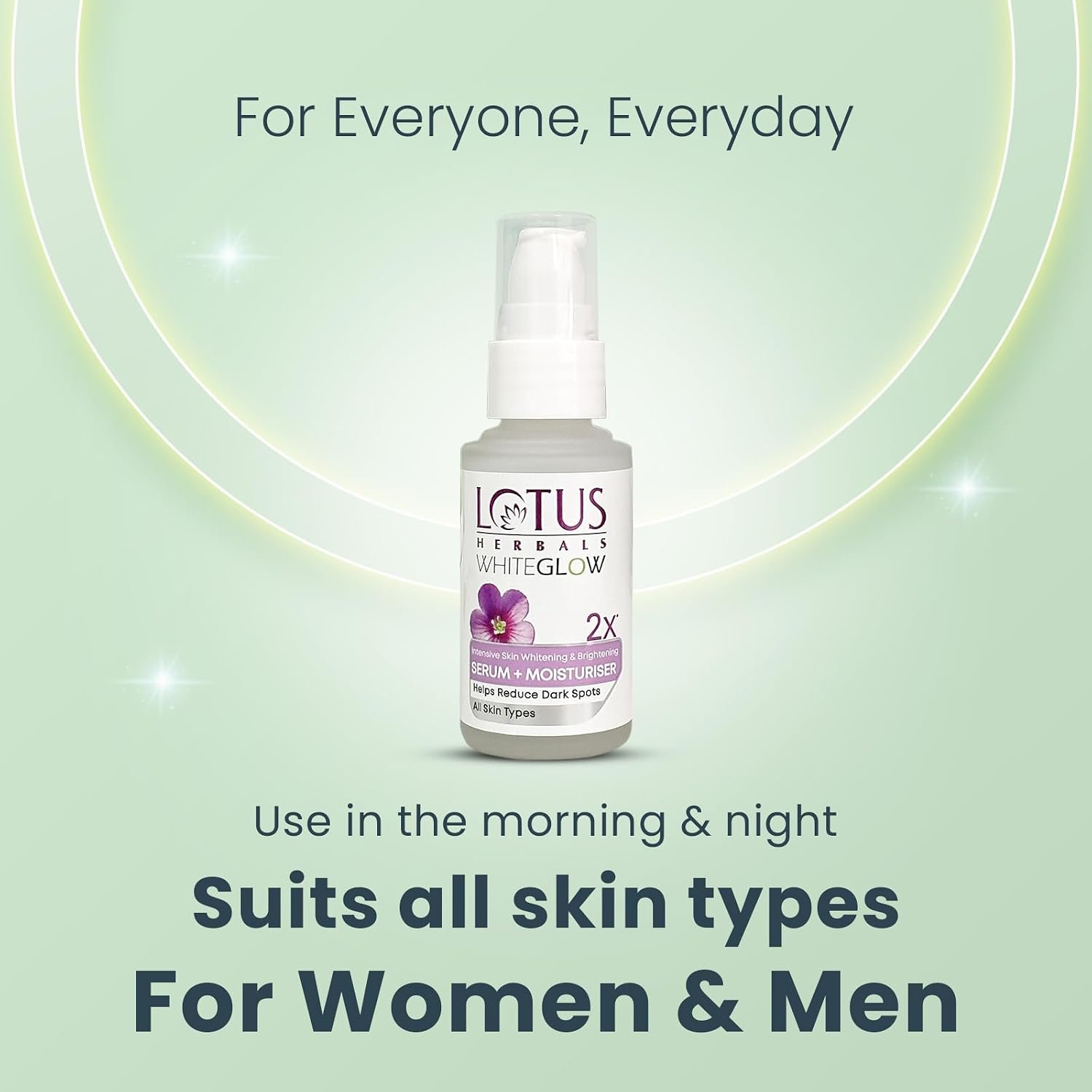 Lotus Herbals WhiteGlow Intensive Skin Whitening & Brightening Serum + Moisturiser 30ml thumbnail