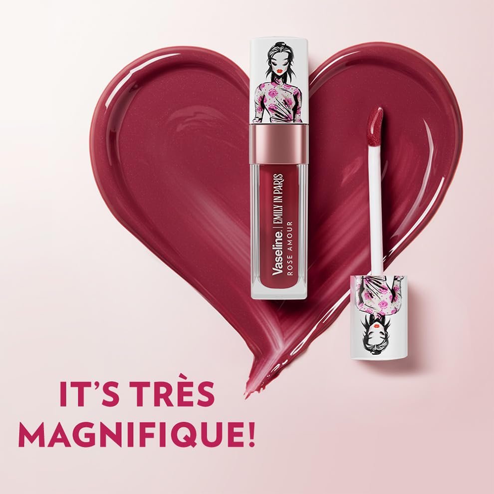 Vaseline Emily in Paris Rose Amour Lip Oil | Intense Gloss | 24H Moisturisation | 4 g thumbnail
