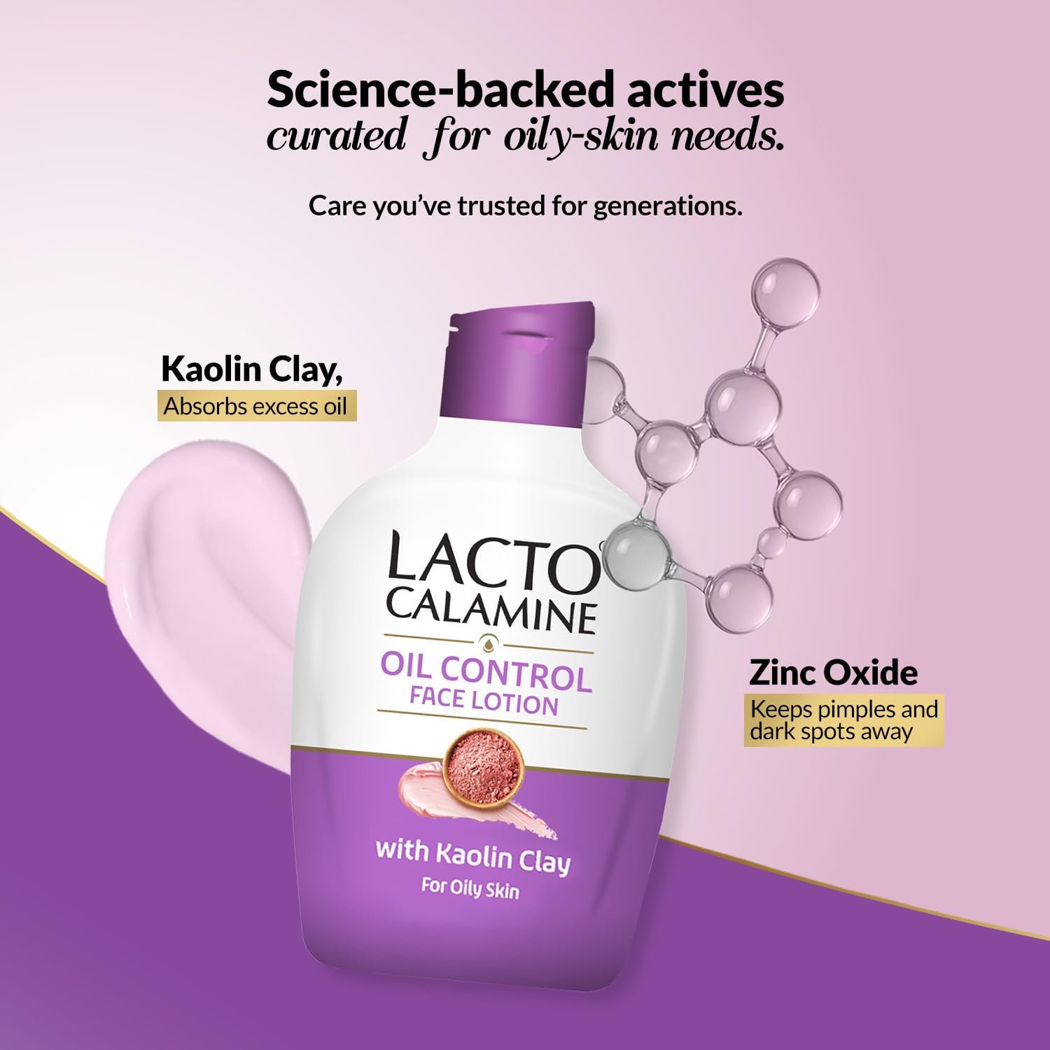 Lacto Calamine Face Lotion | 120ml | Daily Moisturizer For Face - Oily Skin |Fights Pimples, Darkspots & Blackheads | thumbnail