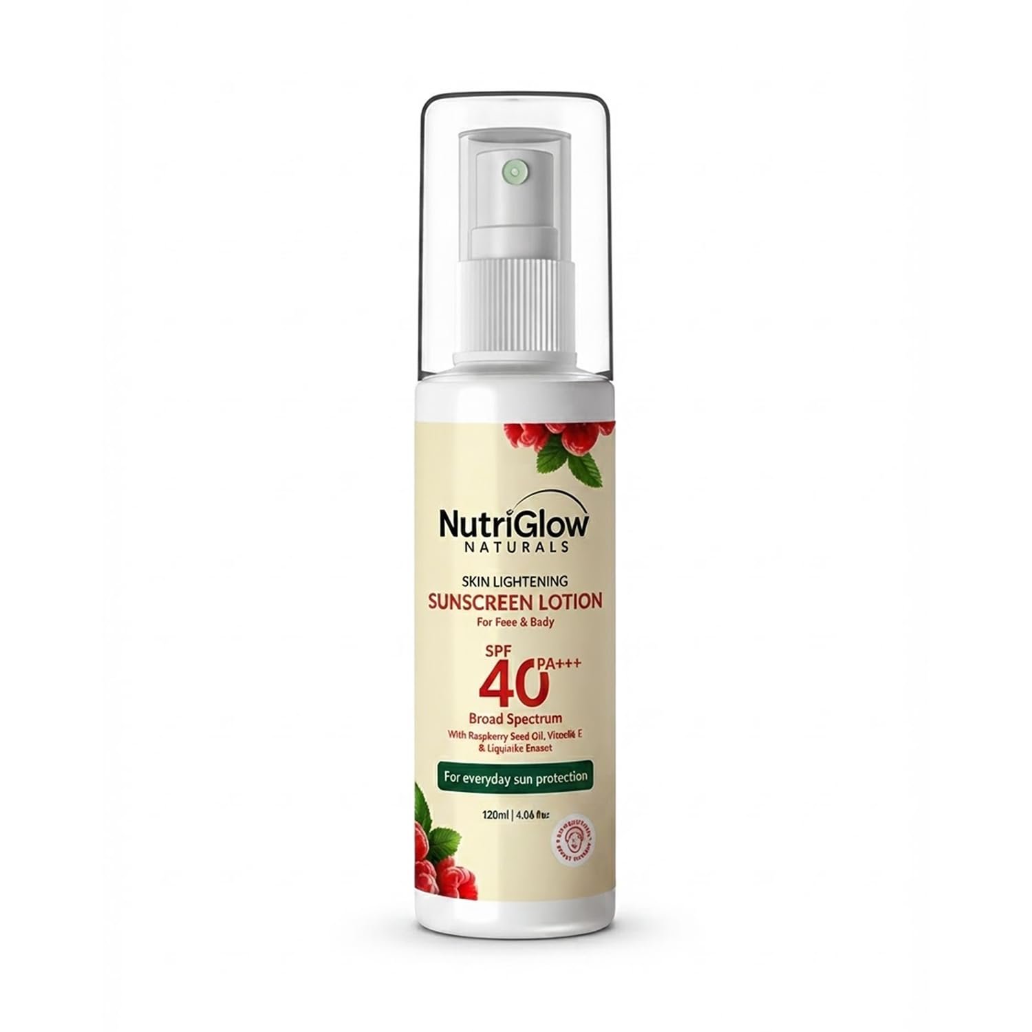 NutriGlow Naturals Skin Lightening Body Sunscreen Lotion for Face & Body 120ml