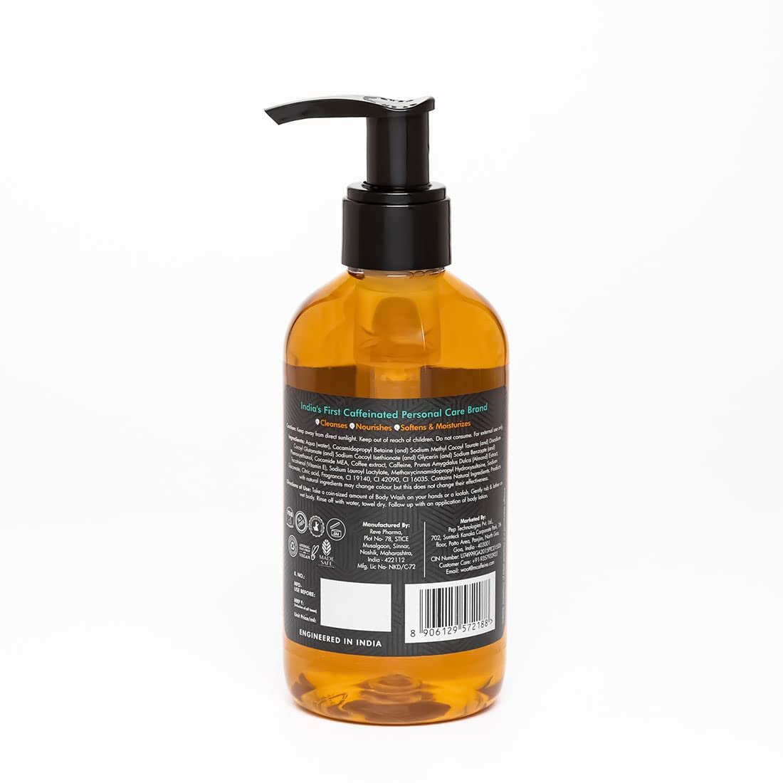mcaffeine Coffee Body Wash With Almonds | De-Tan & Deep Cleansing Shower Gel|Enriched With Vitamin E&In Energizing Nutty Almond Aroma|Shower Gel 200M thumbnail
