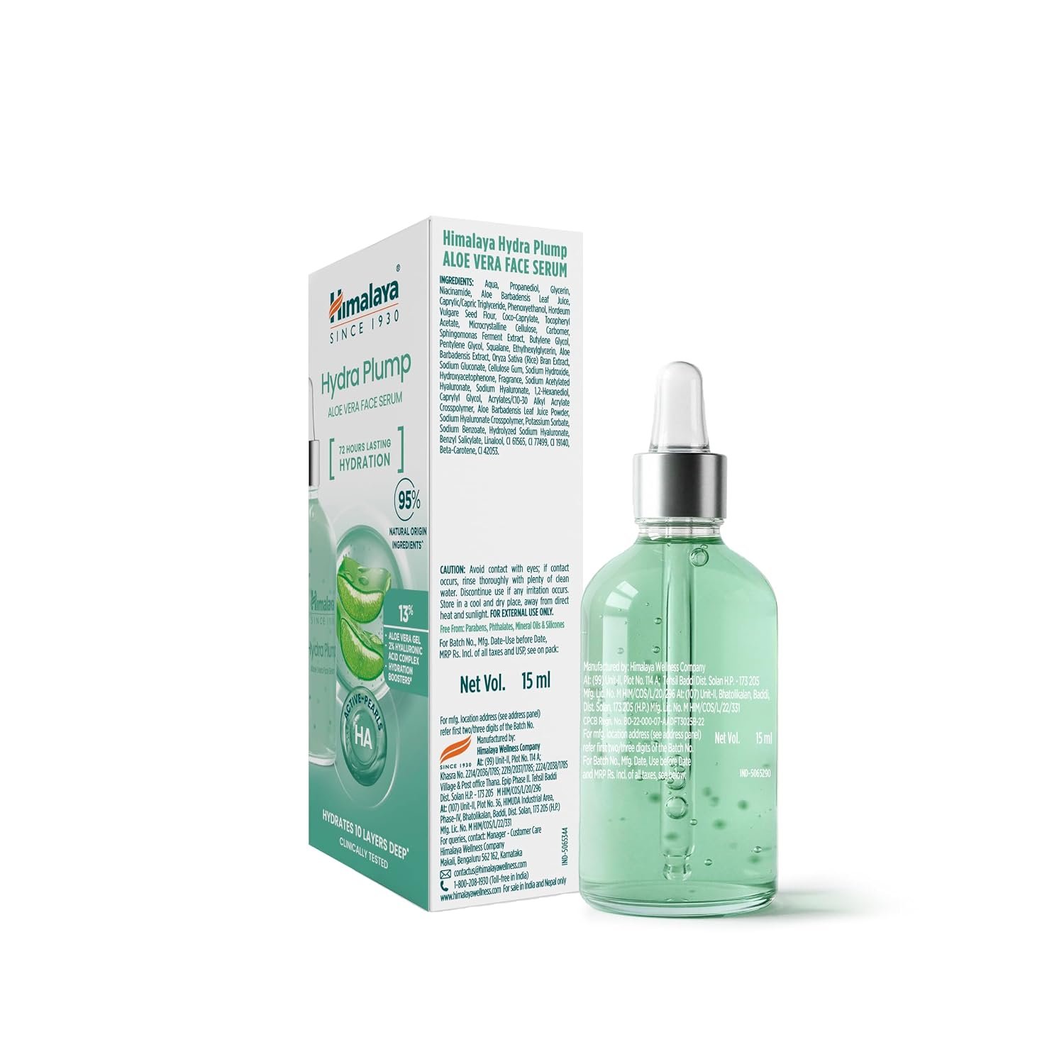 Himalaya Hydra Plump Aloe Vera Face Serum 15 ml | with 2% Hyaluronic Acid & Aloe Vera | thumbnail
