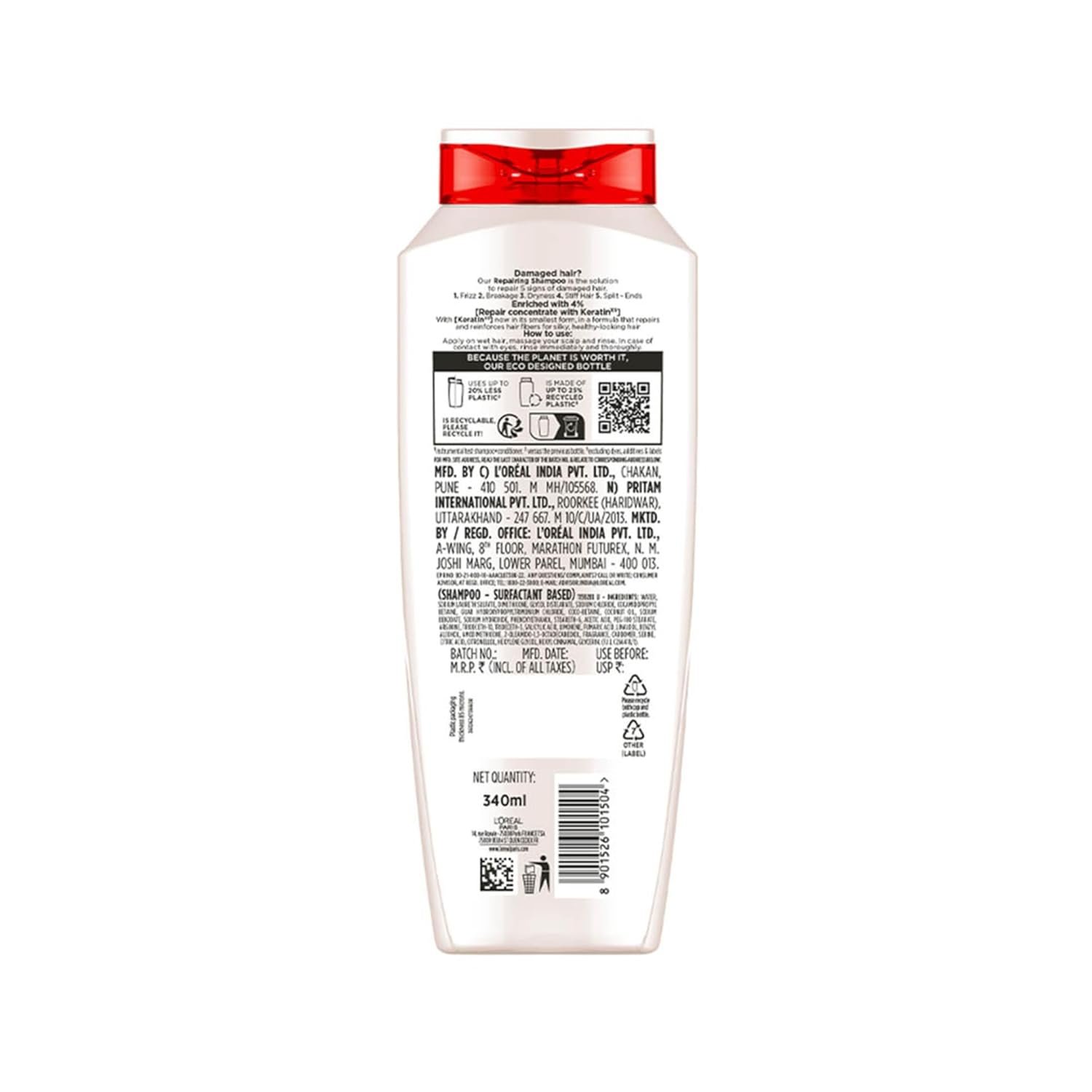 L'Oreal Paris Total Repair 5 Repairing Shampoo, 340ml thumbnail