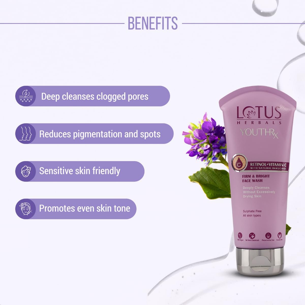 Lotus Herbals YouthRx Firm & Bright Face Wash 100ml thumbnail