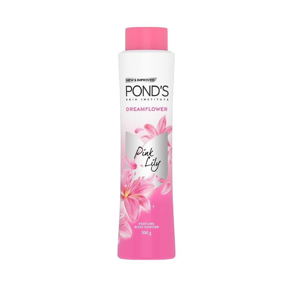 POND'S Dreamflower Floral Perfumed Powder With Glow-boosting Vitamin B3 For Women| Refreshing Long-Lasting Fragrance of Pink Lily| 300g