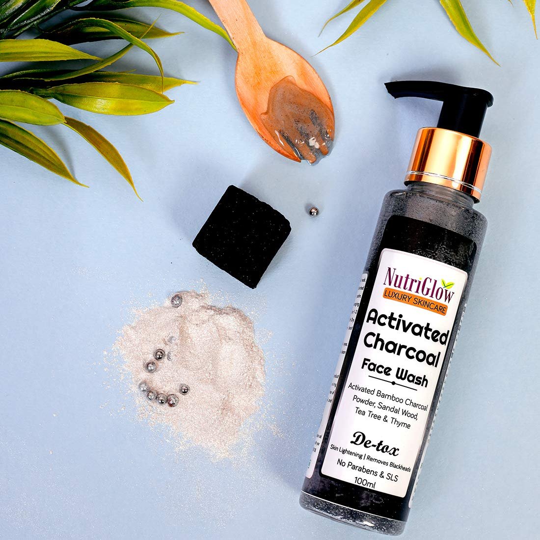 NutriGlow Activated Charcoal Face Wash 100ml thumbnail