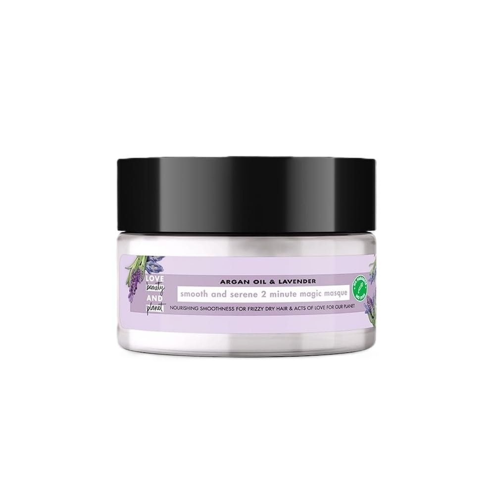 Love Beauty & Planet Argan Oil & Lavender Magic Hair Mask | Sulfate-Free & Paraben-Free Formula for Smooth, Frizz-Free & Manageable Hair | 200ml