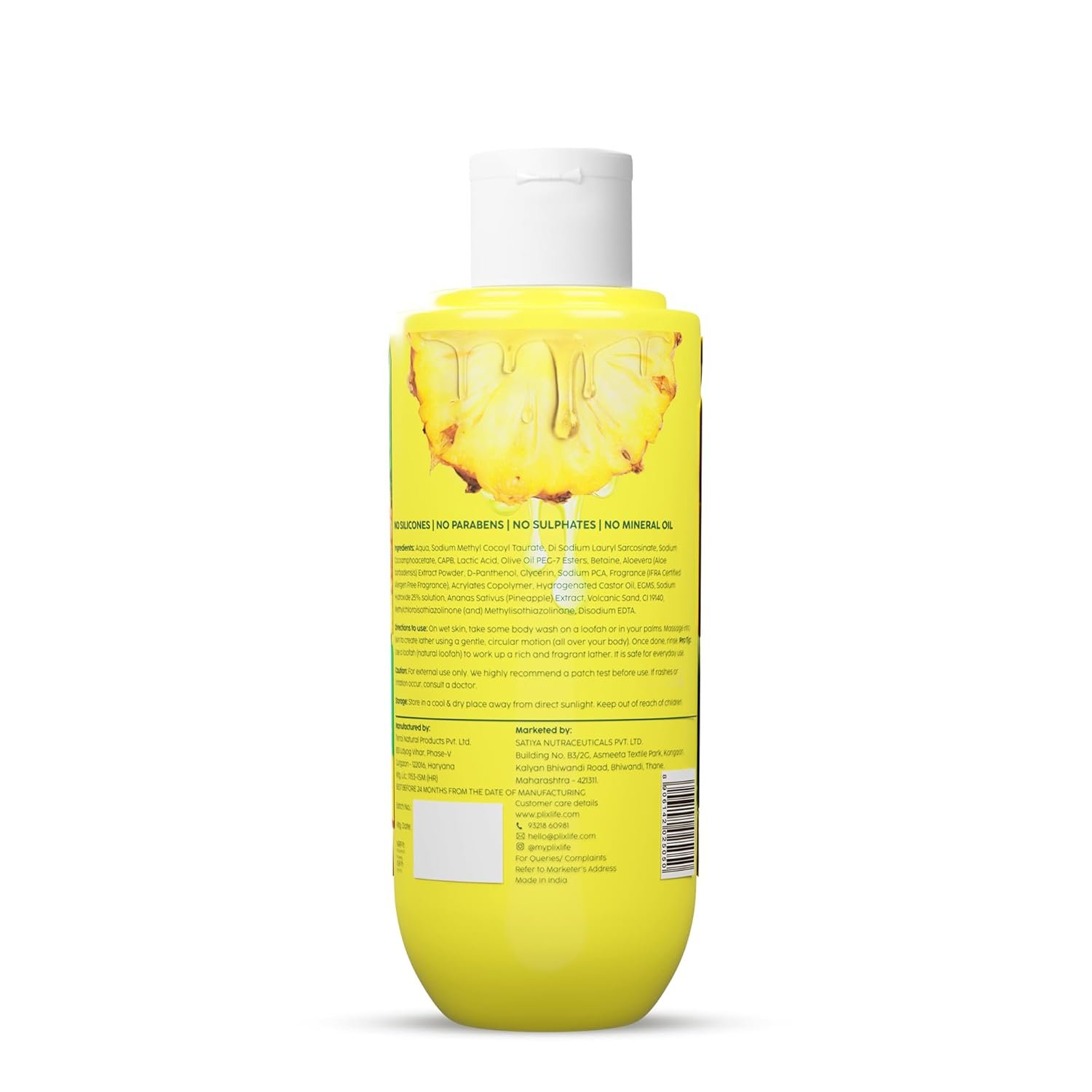 The Plant Fix Plix Pineapple 5% Lactic Acid Exfoliating Body Wash For All Skin Types, Paraben-Free Shower Gel, For Dry, Rough & Strawberry Skin, 236 Ml thumbnail