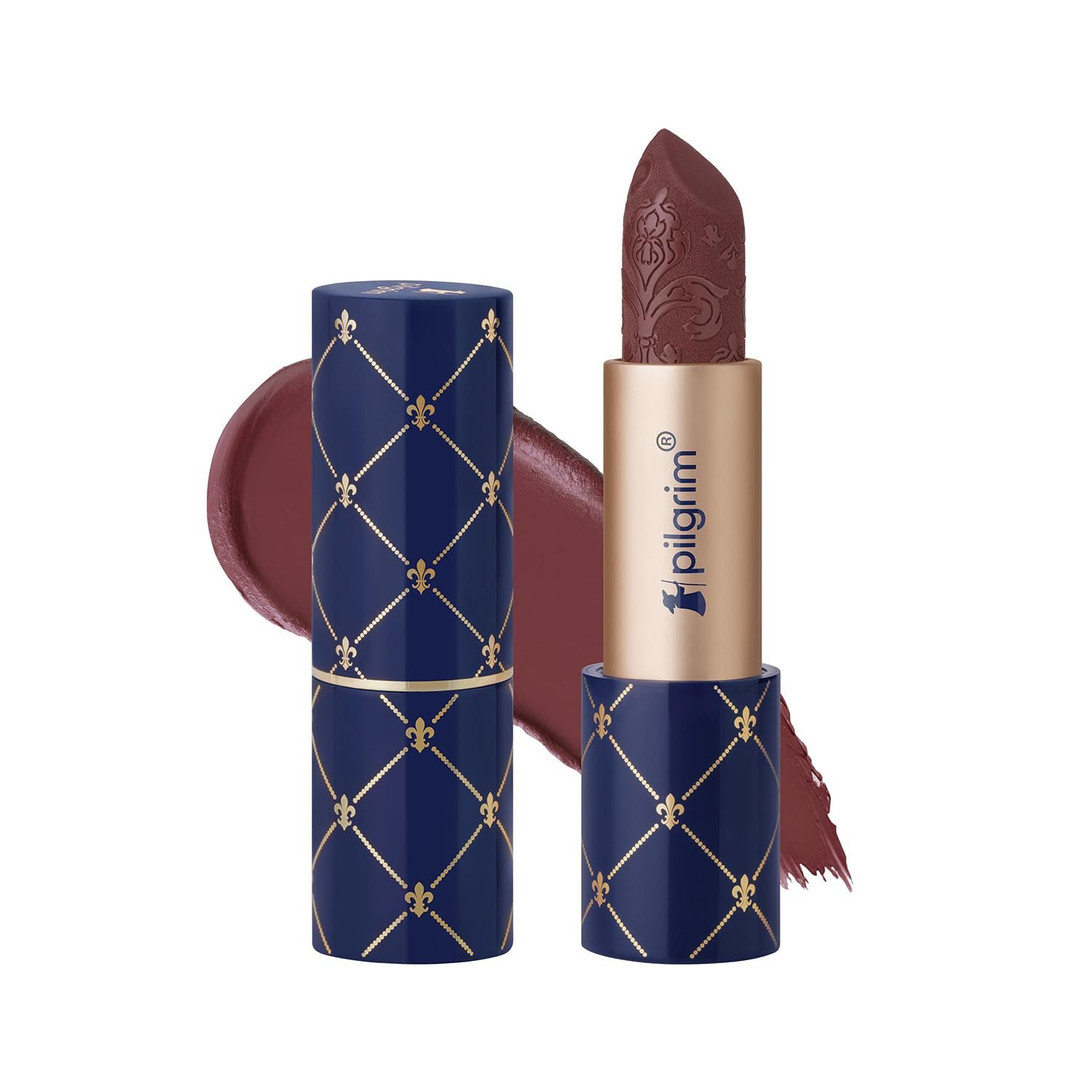 Pilgrim Oh So Crème! Bullet Lipstick | Silky-Matte Finish | Highly Pigmented and Long Lasting | Enriched with Exotic French Grape Seed Oil | (Nude Café-02) thumbnail