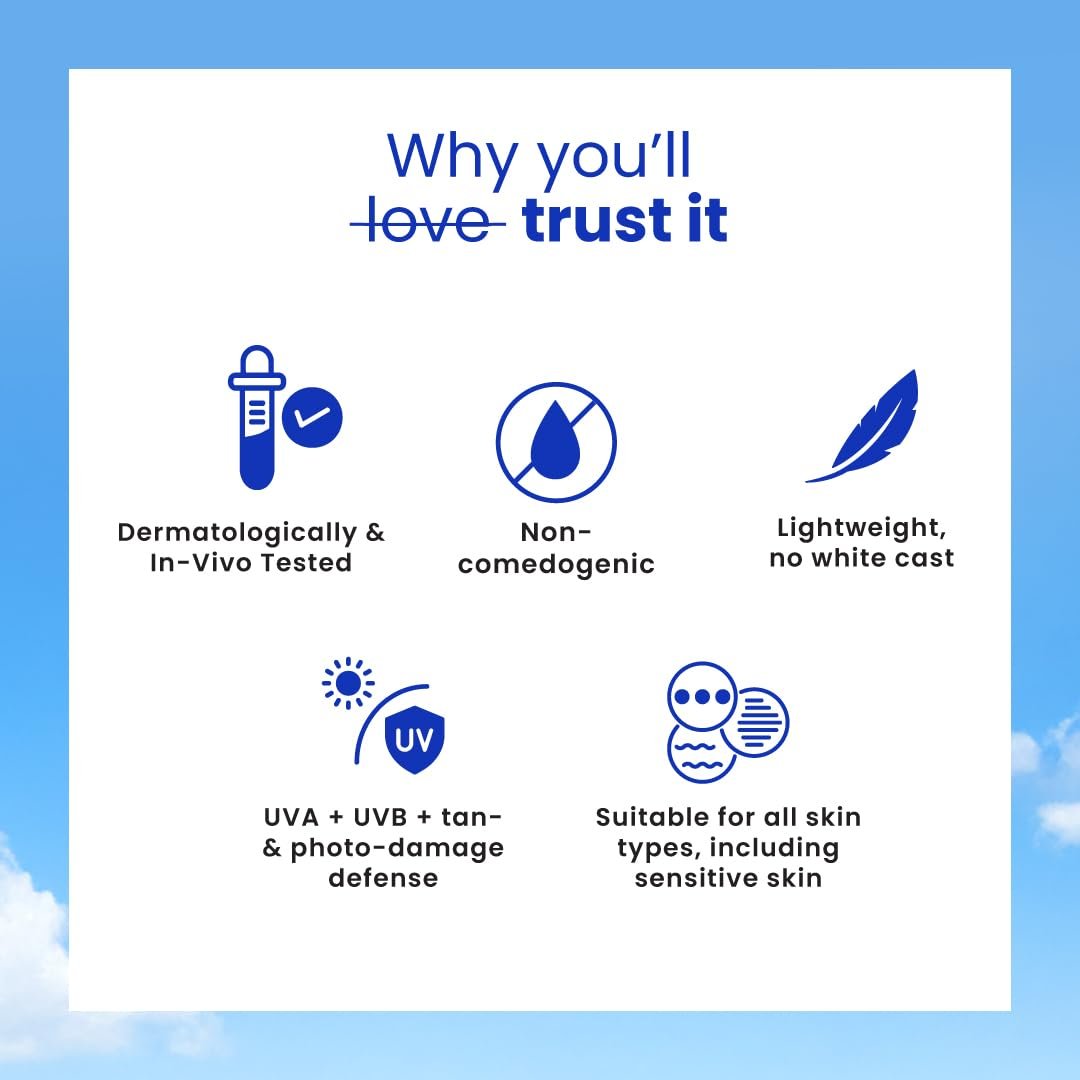 Foxtale SPF 50 PA++++Gel-Cream Sunscreen for Oily Skin with Niacinamide | Oil free, UVA UVB Protection, Prevents Tan | Lightweight, Pore-minimising, No White Cast | All Skin Type - 50ml thumbnail