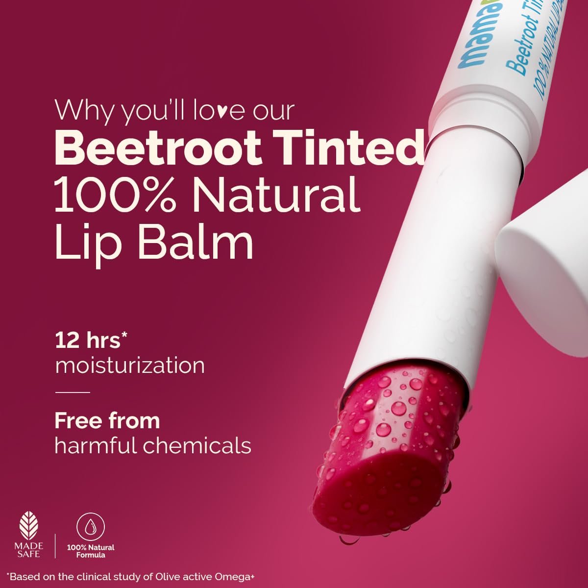 Mamaearth Beetroot Tinted 100% Natural Lip Balm 2g thumbnail