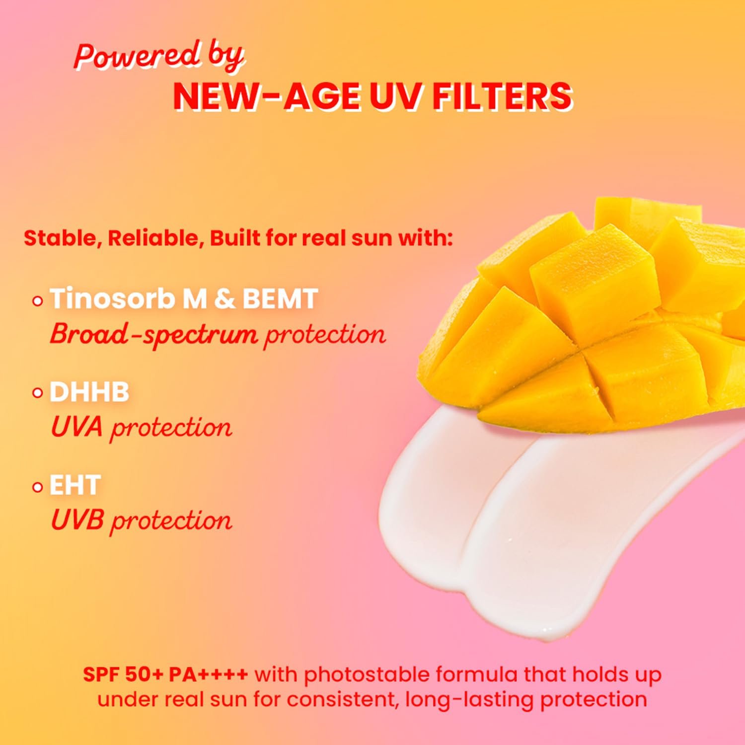 Dot & Key Mango Detan Gel Sunscreen In-Vivo Tested SPF 50+ PA++++, Oil-Free Formula, With Alpha-Arbutin & Niacinamide, Controls Tanning, 120 Minutes Water Resistant, Brightens | 50g thumbnail