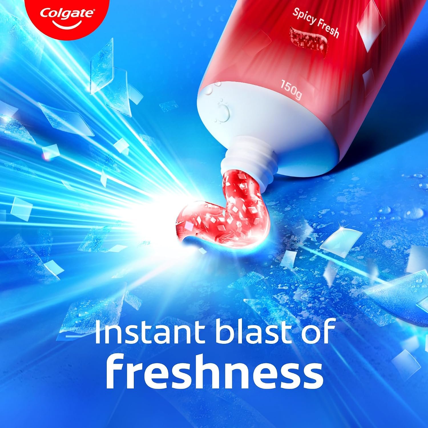 Colgate Max Fresh Toothpaste, Red Gel Paste with Menthol For Tooth Decay Prevention, Cavity Protection, Gum Protection, Whitening, Eliminates Bad Breath (300g, 150g X 2, Spicy Fresh, Saver P thumbnail