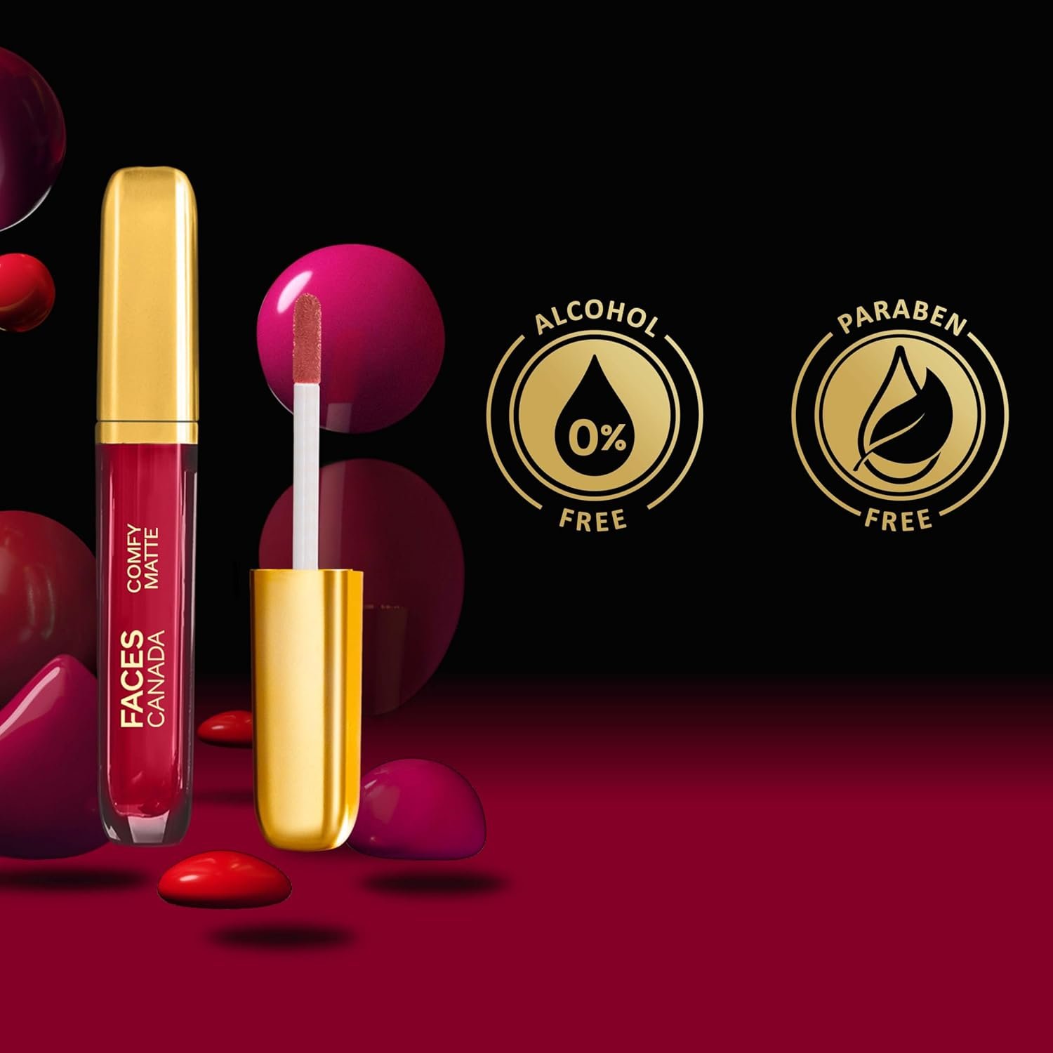 FACESCANADA Comfy Matte Liquid Lipstick - Lost In Memory 24, 3.8 ml | Comfortable 10HR Longstay | Intense Matte Color | Almond Oil & Vitamin E Infused | Super Smooth | No Dryness thumbnail