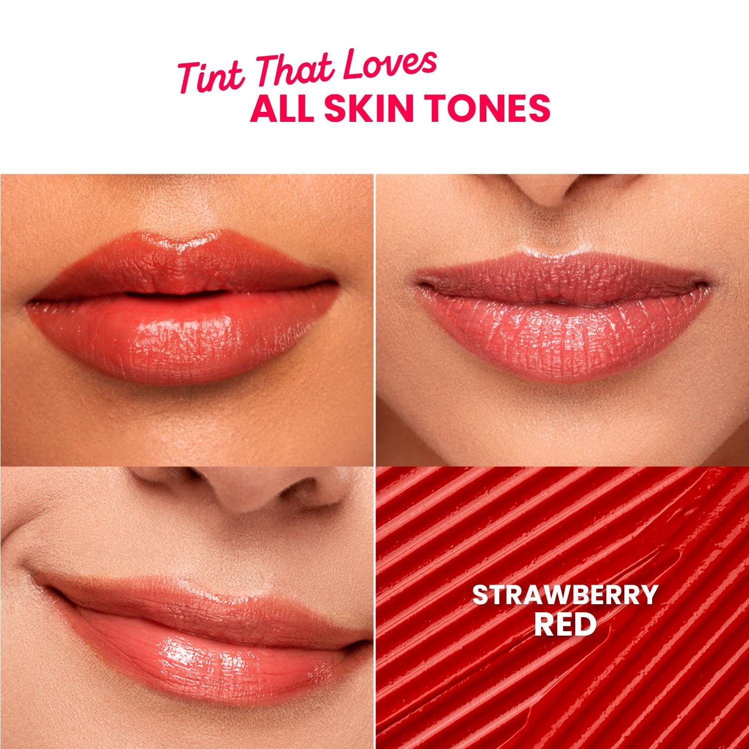 Dot & Key Barrier Repair Hydrating Lip Balm SPF 50 | Strawberry Red | Repairs Damaged Lip Barrier | High Tinted | 4.5 gm thumbnail