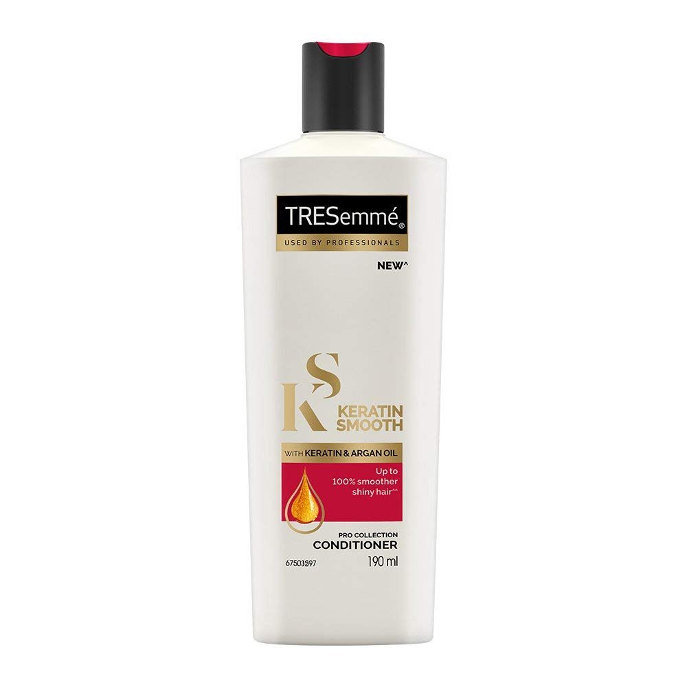 TRESemmé Keratin Smooth Anti Frizz Conditioner 190ml | 72H Frizz Control with Keratin Protein & Argan Oil | Paraben Free Hair Conditioner for Dry Frizzy Hair thumbnail