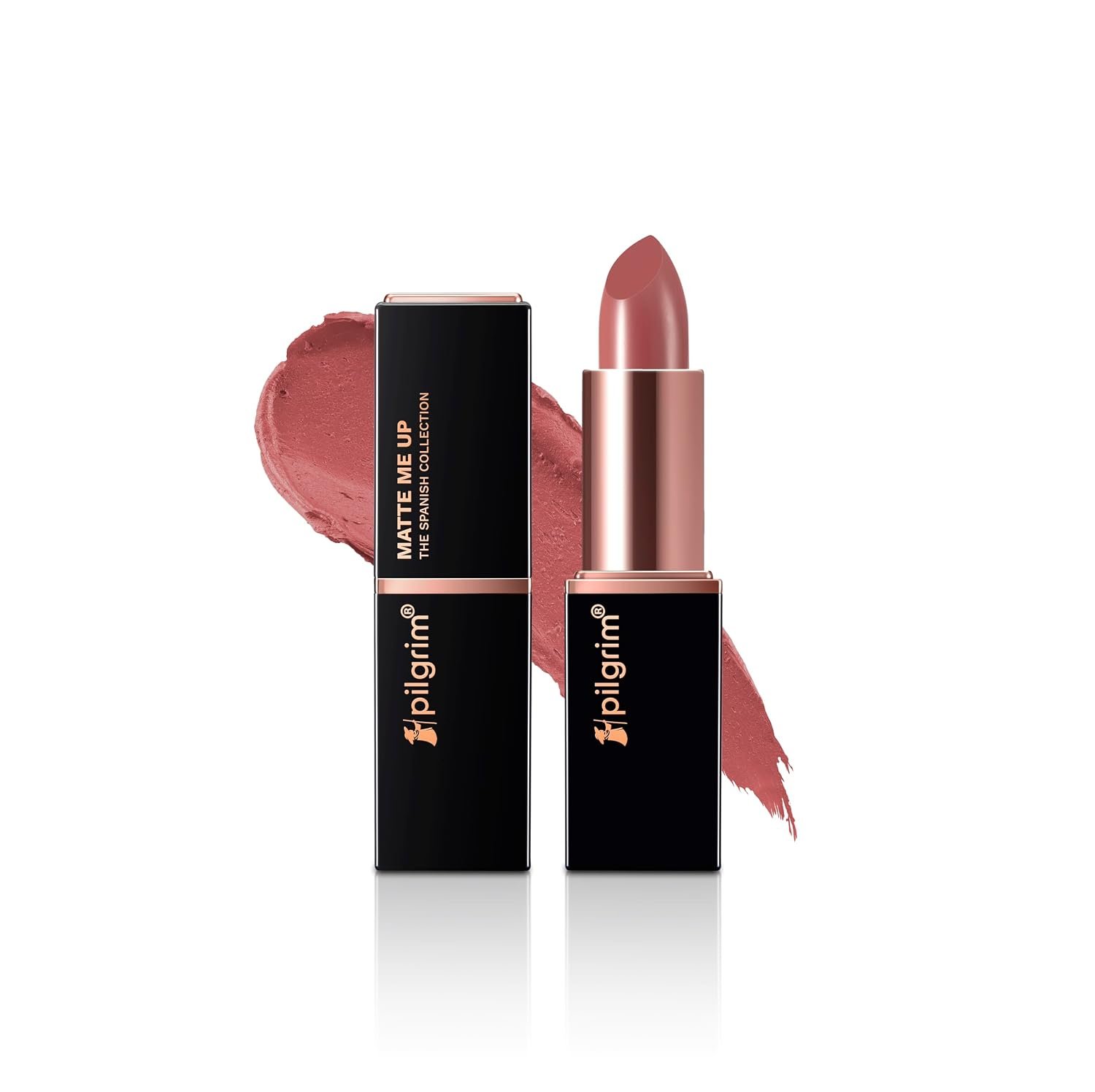 Pilgrim Matte Me Up Bullet Lipstick 4.2g | Creamy, Lightweight, Bold, Non Drying | SPF 30 | Enriched With Hyaluronic Acid & Spanish Squalane | Lipstick for dusky skin tone | Cupid's Pink-03 thumbnail