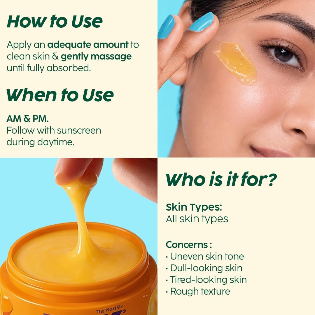 PLIX The Plant Fix Pumpkin Face Moisturizer for Glow-Boosting Hydration | Lightweight Gel Texture, Non-Greasy & Quick Absorbing | All Skin Types thumbnail