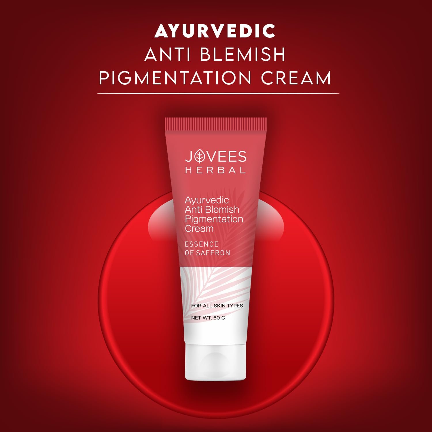 Jovees Anti Blemish Pigmentation Cream for Women & Men- 60g | Skin Brightening & Tan Removal Cream | Helps Minimize Dark Spots, Acne & Pigmentation | Daily Use Saffron Face Cream thumbnail
