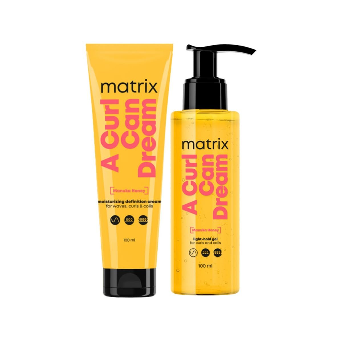 Matrix Professional A Curl Can Dream Leave-In Cream & Gel Combo|Nourishes & Defines Wavy, Curly Hair|Enriched with Manuka Honey Extract|Waves & Curls Styling|No Flaking Or Crunch (200ml) thumbnail