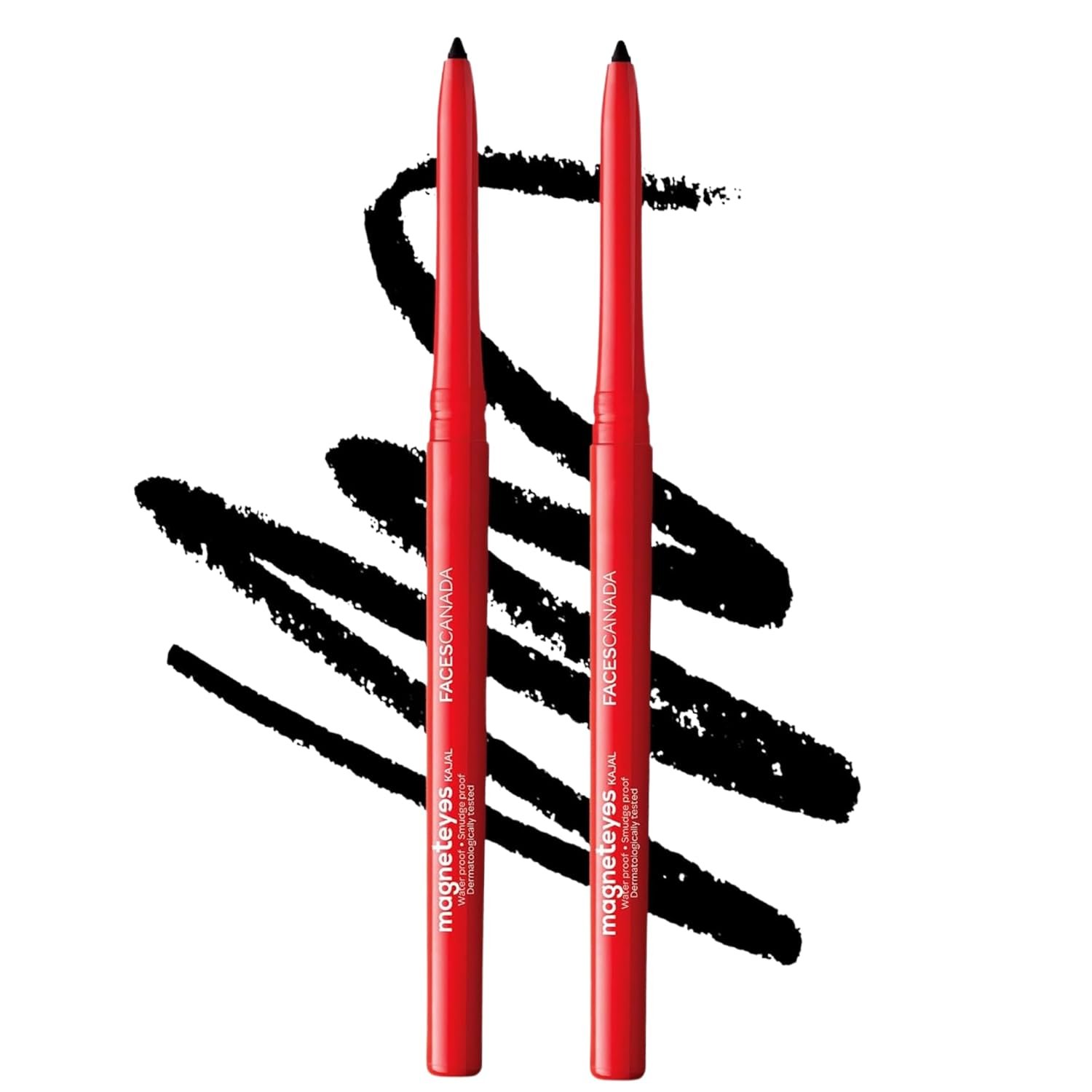 FACES CANADA Magneteyes Kajal - Black  | Waterproof, Smudgeproof & Fadeproof | Deep Matte Finish | Enriched With Almond Oil & Vitamin E