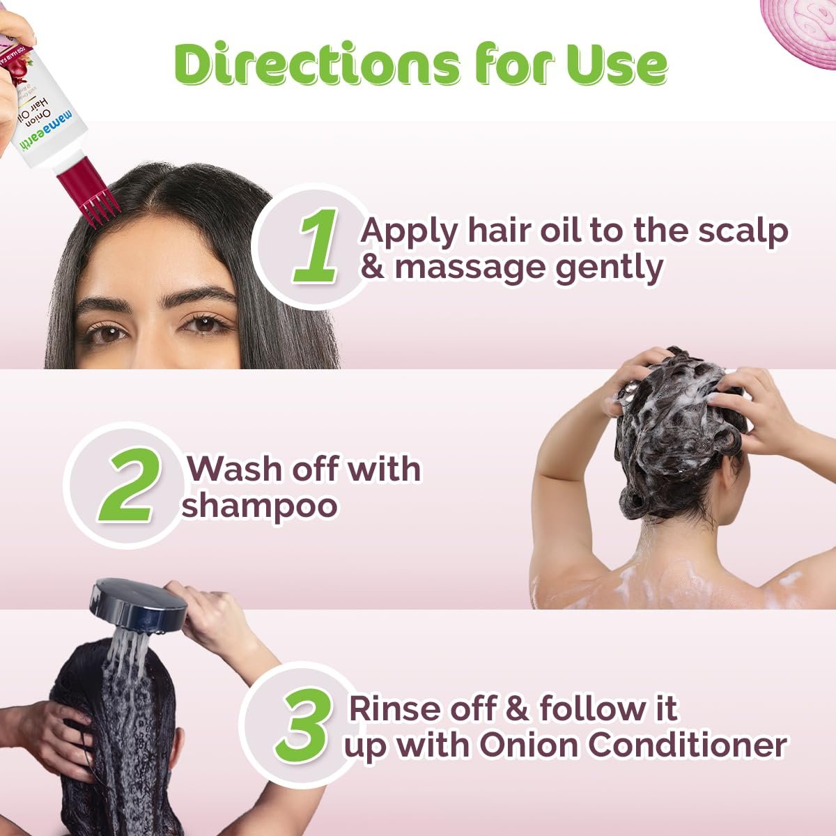 Mamaearth Anti-Hair Fall Spa Kit | Onion Shampoo 250 ml + Conditioner 250 ml + Hair Oil 150 ml thumbnail