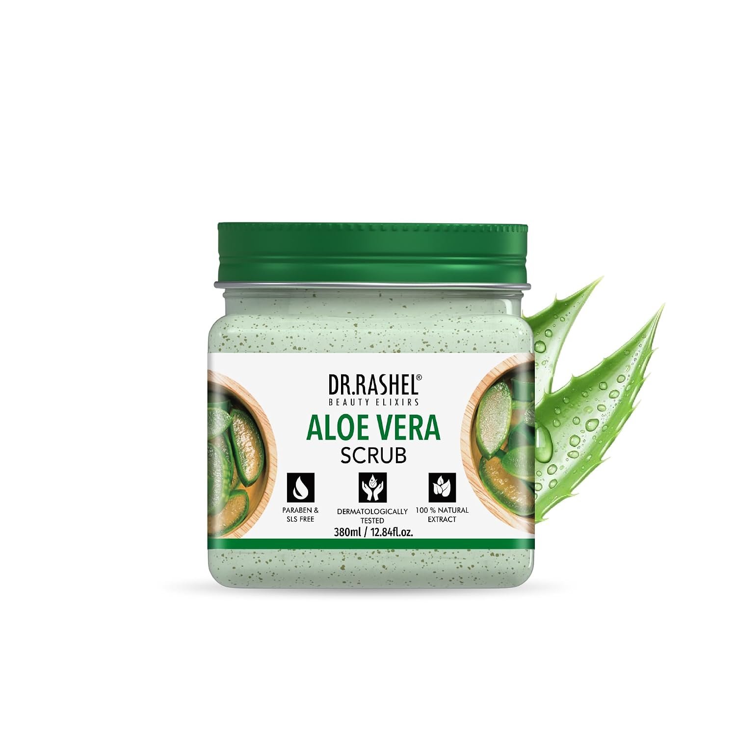 DR.RASHEL Aloe Vera Scrub For Face & Body (380 Ml) | All Skin |Cleanser Scrub For Deep Exfoliation | Dead Skin Remover| Tan Removal | Blackhead Remover