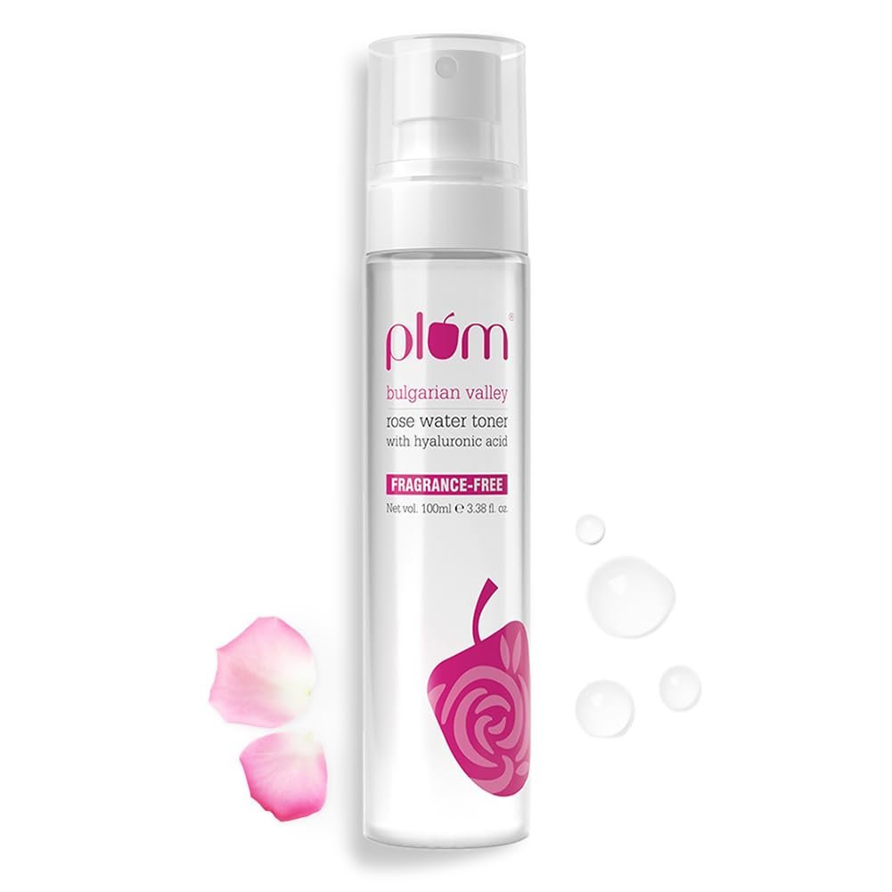 Plum Bulgarian Valley Rose Water Face Toner | for Oily Acne Prone Dry Combination Skin | Women & Men | 100ml