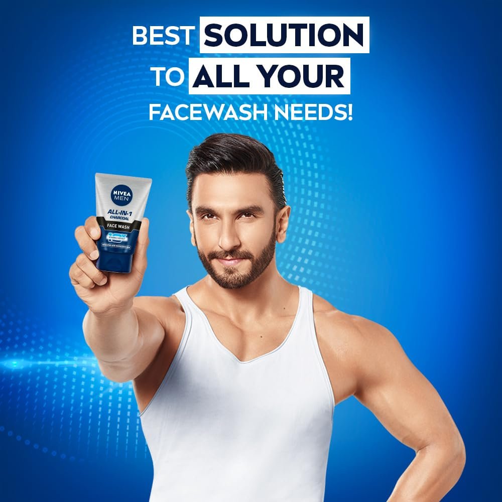 NIVEA MEN All in 1 Charcoal Face Wash 100 g thumbnail