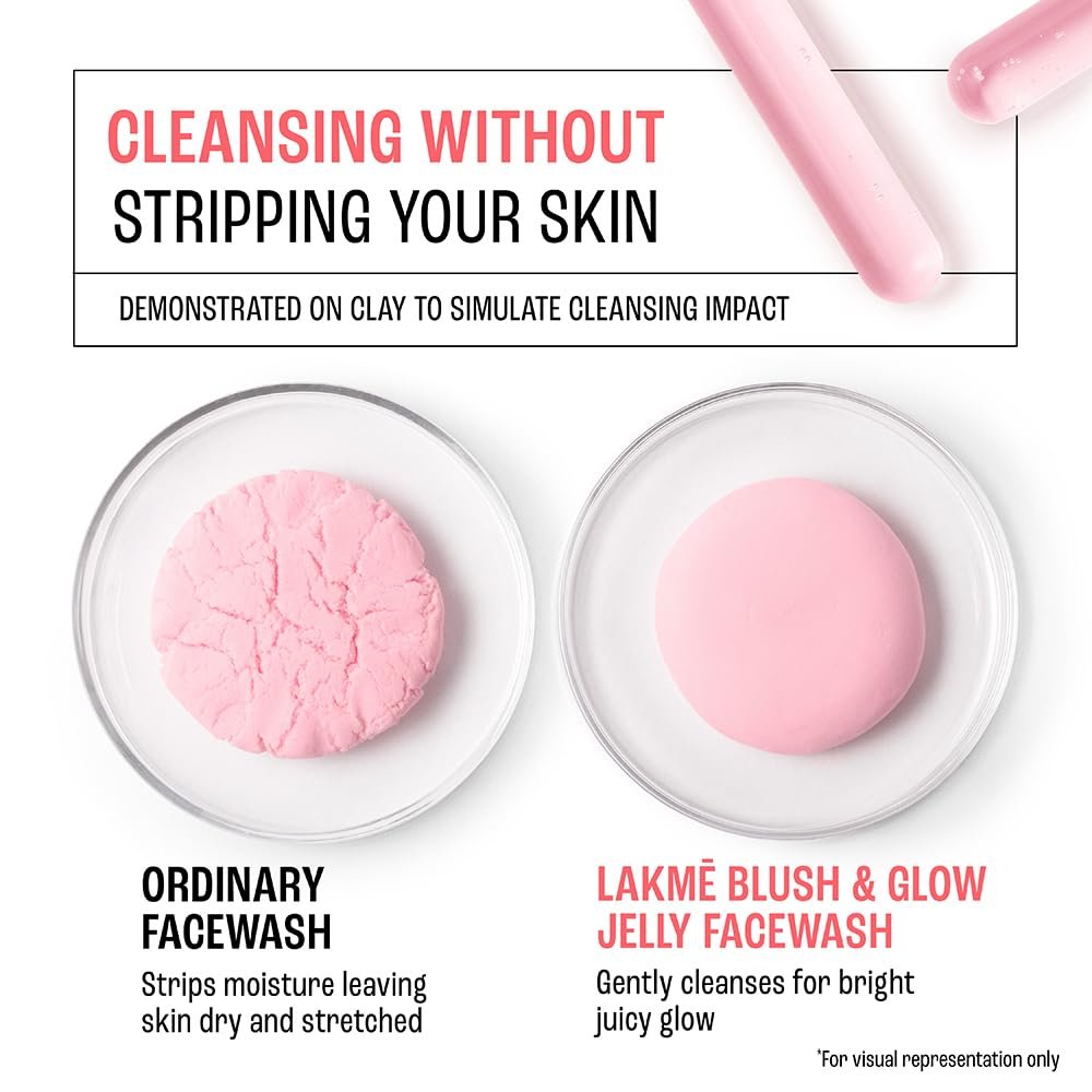 Lakme Blush & Glow Hydrating Strawberry Facewash, with Vitamin C Serum 100g thumbnail