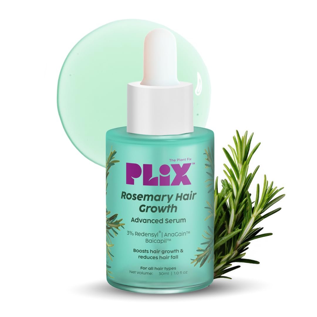 PLIX The Plant Fix Rosemary Hair Serum with Redensyl, AnaGain & Baicapil | Daily Hair Serum for Stronger, Fuller & Healthy-Looking Hair | Lightweight Scalp & Hair Care | 30ml thumbnail