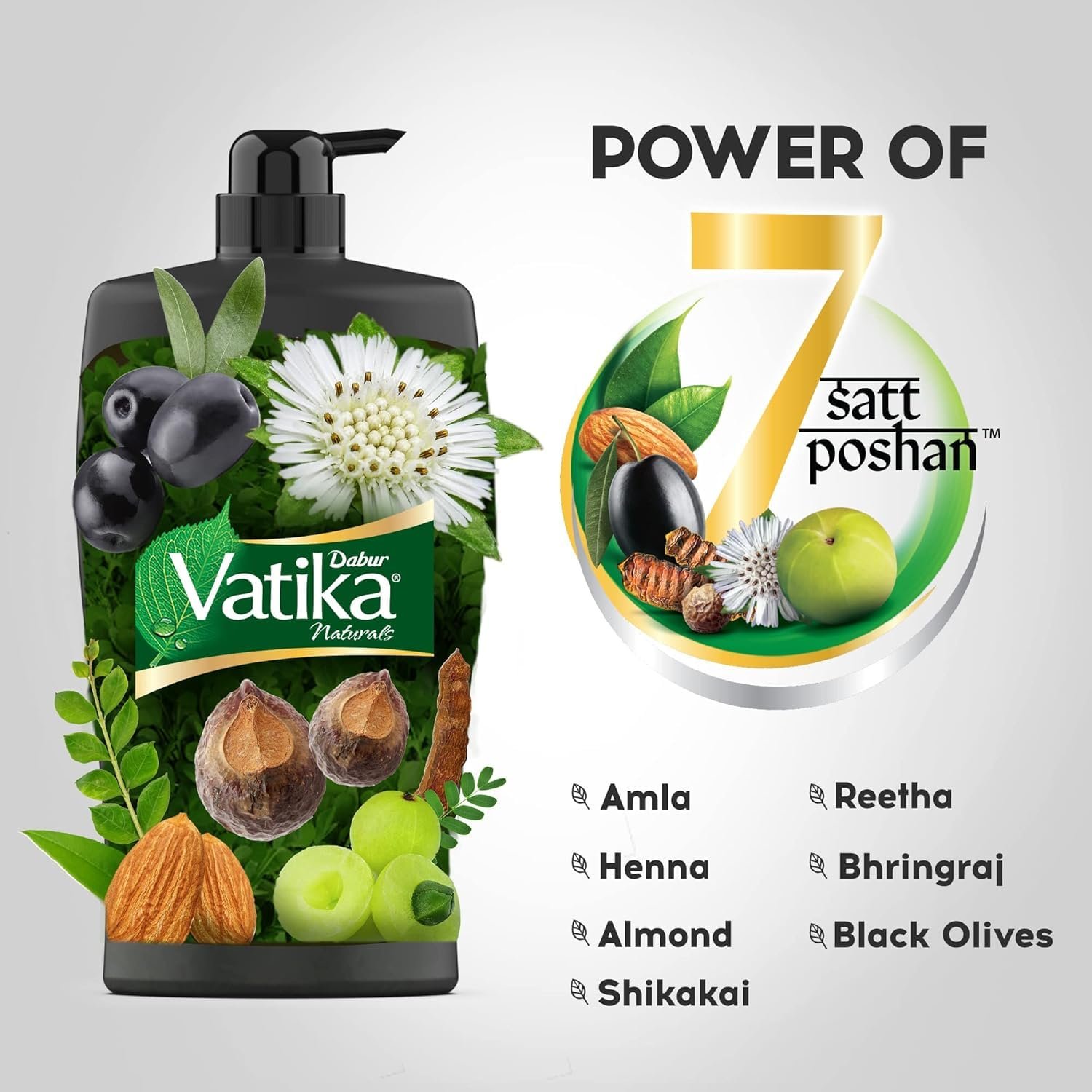 Dabur Vatika Long & Black Shampoo - 640 ml | With Amla & Bhringraj | For Shiny, Long & Black Hair | No Added Parabens | Provides Gentle Cleansing, Conditioning & Nourishment to Hair thumbnail