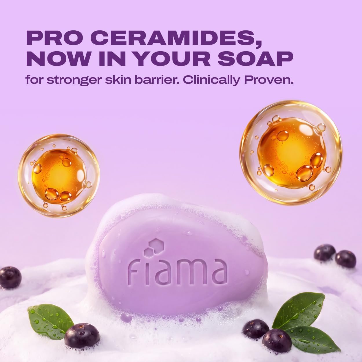 Fiama Skin Barrier Strengthening Moisturizing Soap Bars|Clinically Proven |With Pro-Ceramides|Japanese Hokkaido Milk & Berries 625g (Pack of 5)| thumbnail