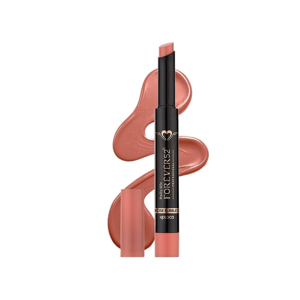 Daily Life Forever52 Hydra Lipstick, Semi-Matte Finish| Enriched with Hyaluronic Acid, Vitamin E & UVB Filter| 97% Lip Darkness Reduction | Vegan & Cruelty Free (ROSE BUBBLES-05, 2g) thumbnail