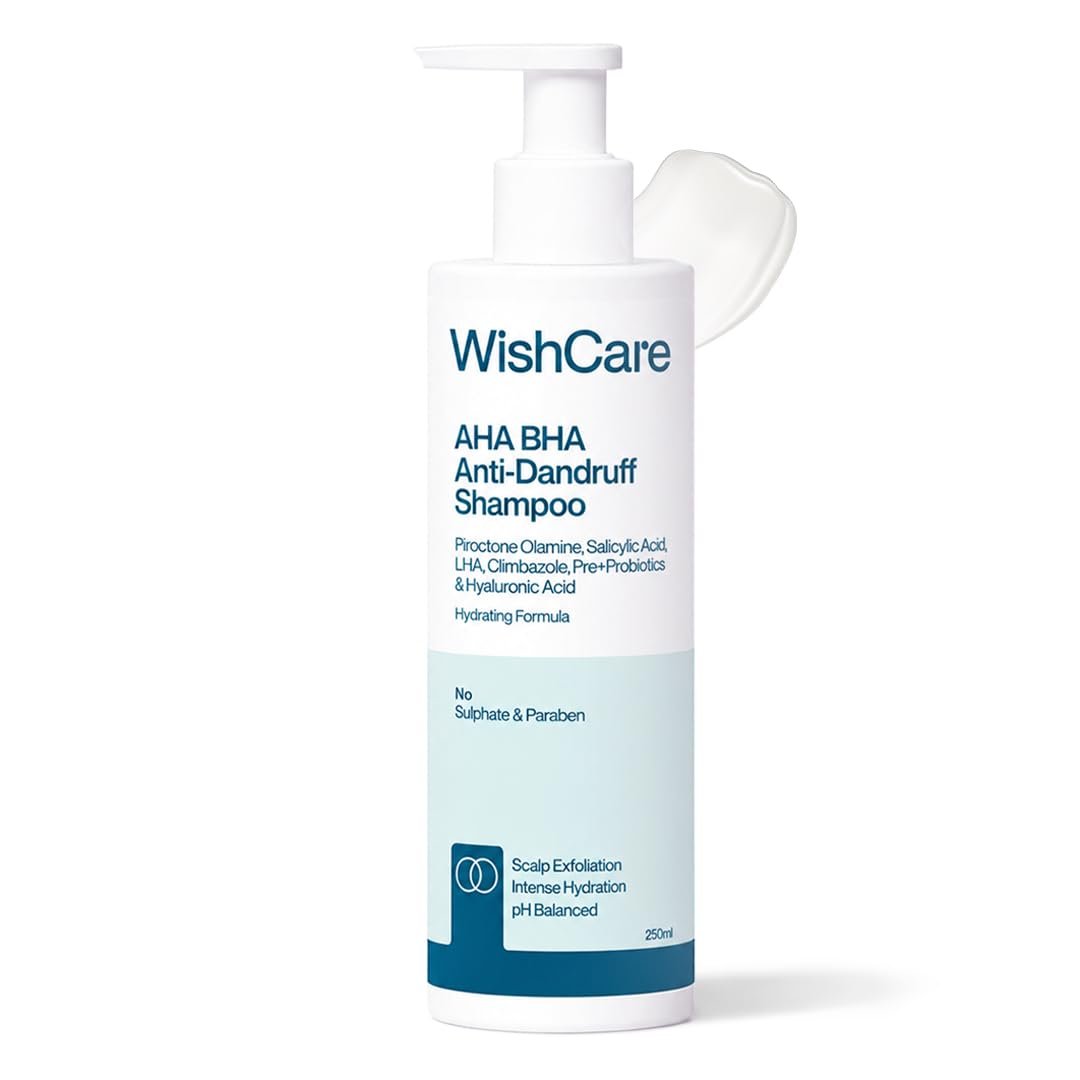 WishCare Hydrating Anti Dandruff Shampoo | 100% Dandruff Reduction | Removes Flakes & Hydrates Scalp | Proven Clinically |  For Women And Men | 250ml