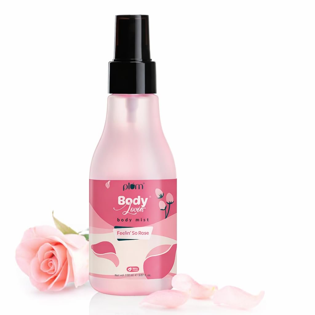 Plum BodyLovin' Feelin' So Rose Body Mist | Long Lasting Floral Fragrance For Women With Fresh Floral, Rose & Musk Body Spray 150 ml