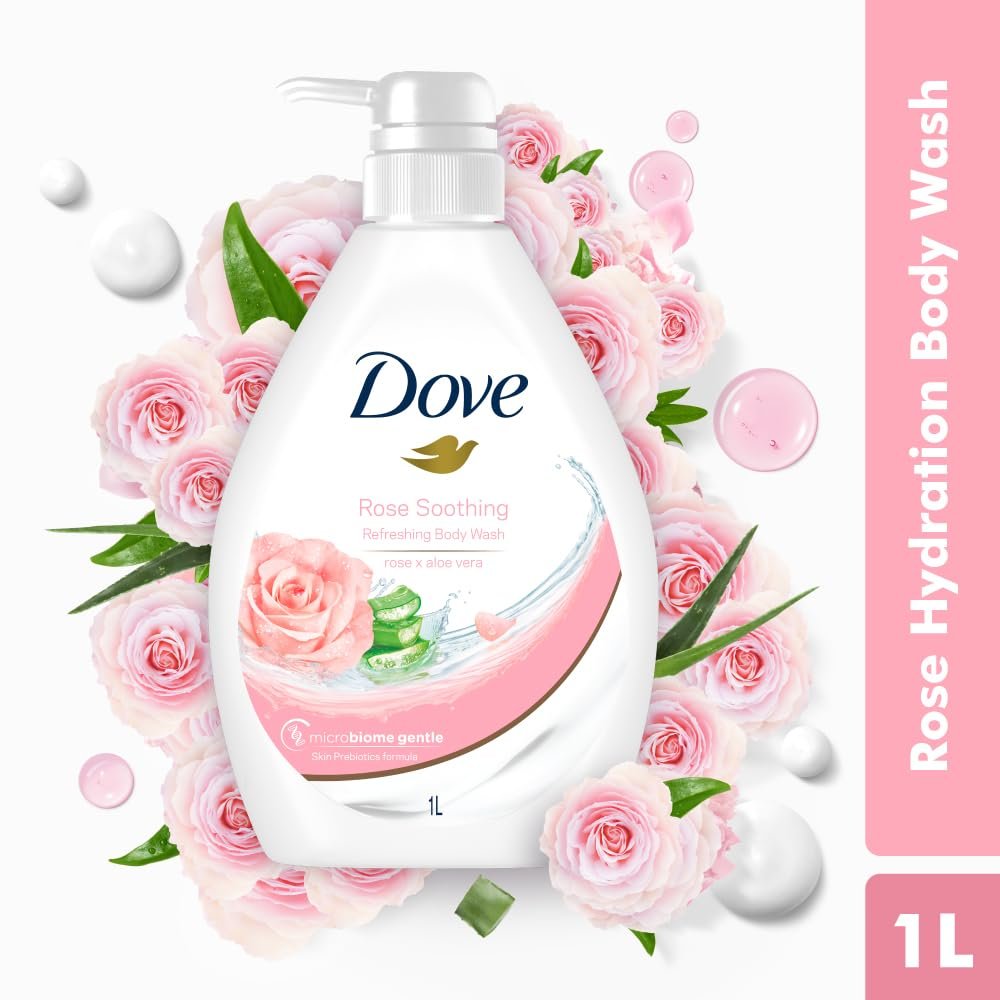 Dove Soothing Rose & Aloe Vera Body Wash for Replenished Skin – 1L | Refreshing Scent for Soft, Smooth & Nourished Skin thumbnail