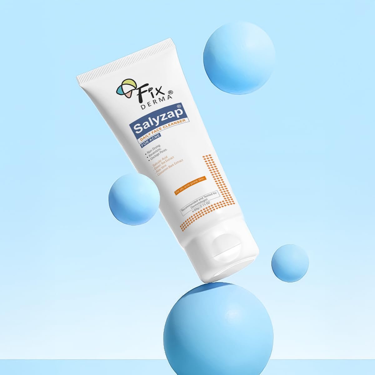 Fixderma 2% Salicylic Acid Face Wash for Oily Skin | Sulphate Free | Face Cleanser for Acne or Pimples | Acne Clearing Face Wash for Men & Women - 60 ML thumbnail