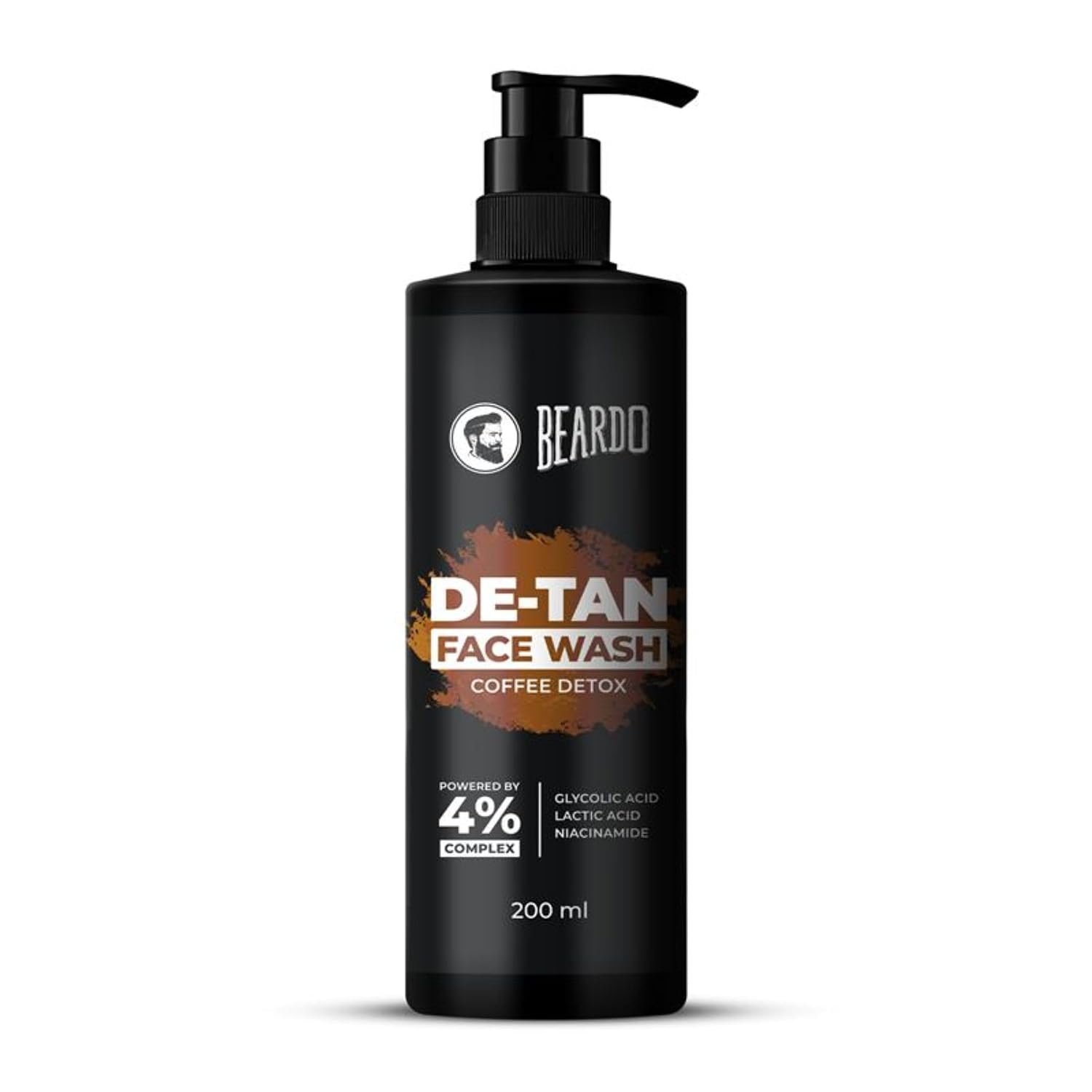 BEARDO DeTan Face Wash for Men, 200ml | Helps to Reduce Tan,Reduce Dark Sports & Pigmentation |