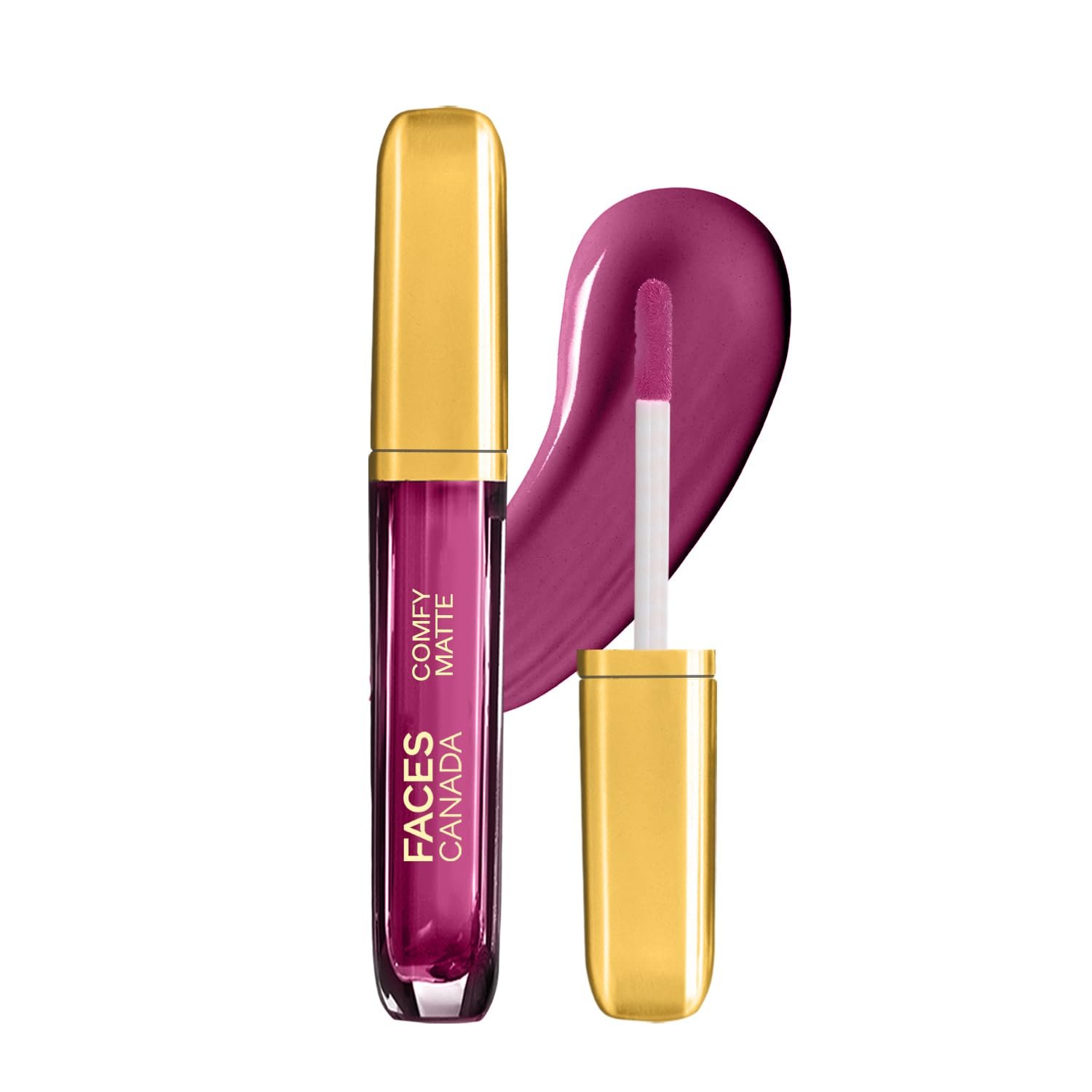 FACES CANADA Comfy Matte Liquid Lipstick - End Of Story 03 (Plum), 3 ml | Comfortable 10HR Longstay | Intense Matte Color | Almond Oil & Vitamin E Infused | Super Smooth | No Dryness thumbnail