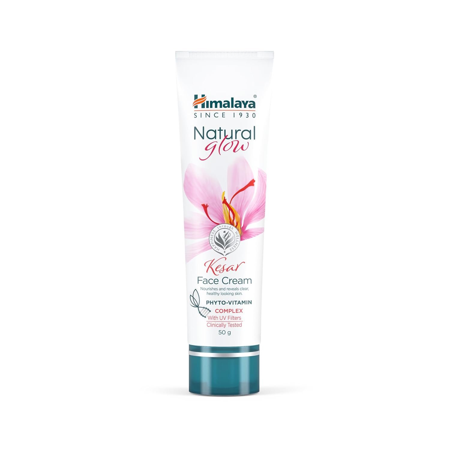 Himalaya Natural Glow Kesar Face Cream | Even-Toned Radiant Skin with Natural Glow | with Kesar Niacinamide & Vitamin E | Phyto-Vitamin Complex | Non-Greasy | Paraben-Free | 50g