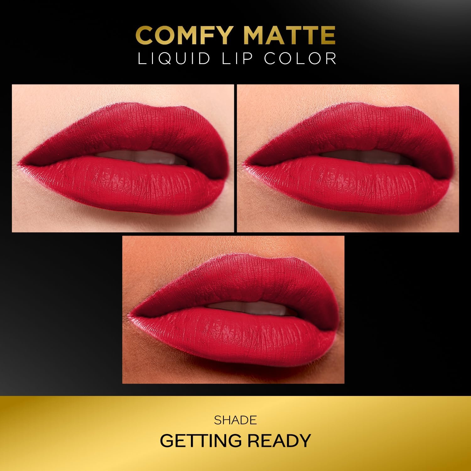 FACES CANADA Comfy Matte Liquid Lipstick - Getting Ready 02 (Red), 3 ml | Comfortable 10HR Longstay | Intense Matte Color | Almond Oil & Vitamin E Infused | Super Smooth | No Dryness thumbnail