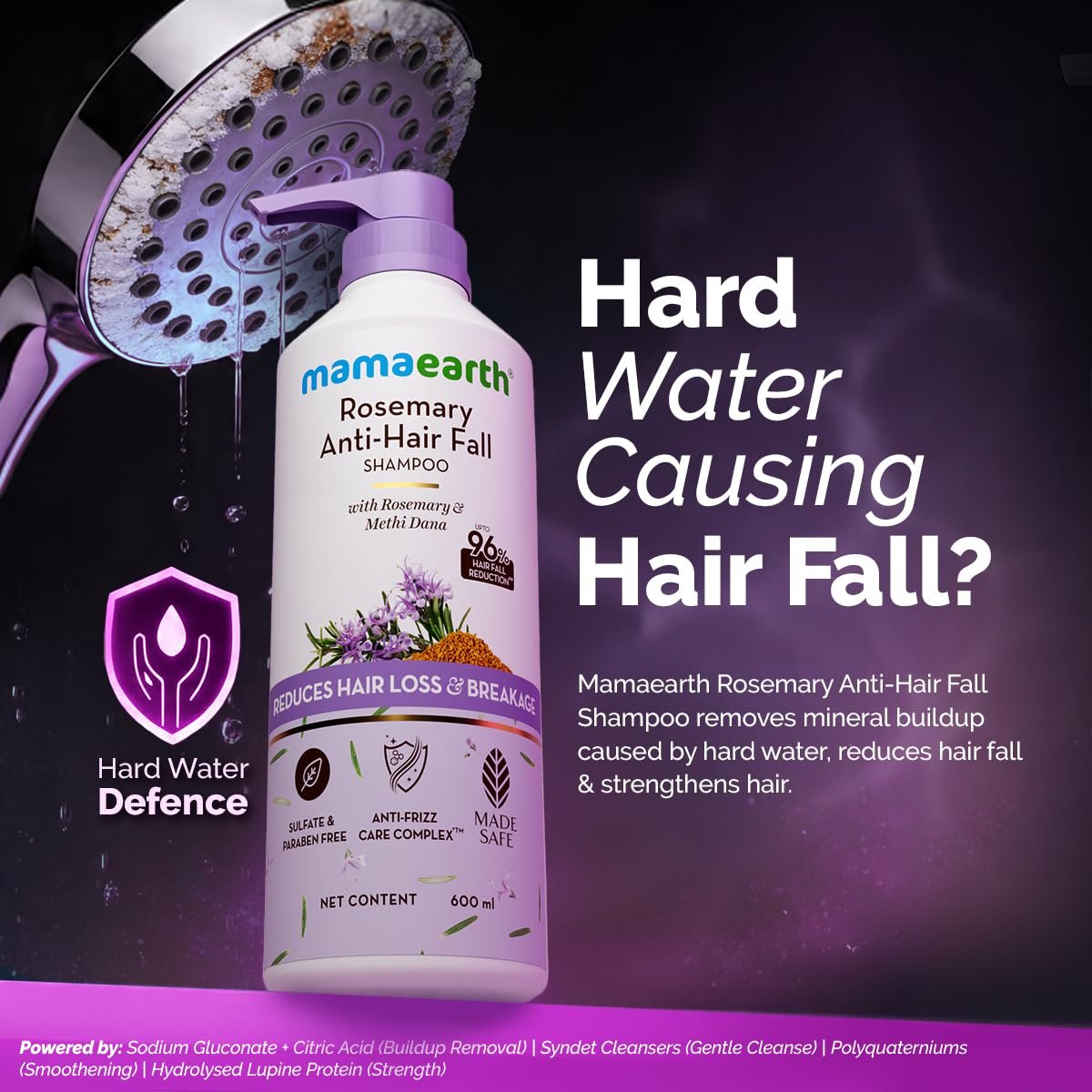 Mamaearth Rosemary Anti-Hair Fall Shampoo 600ml thumbnail
