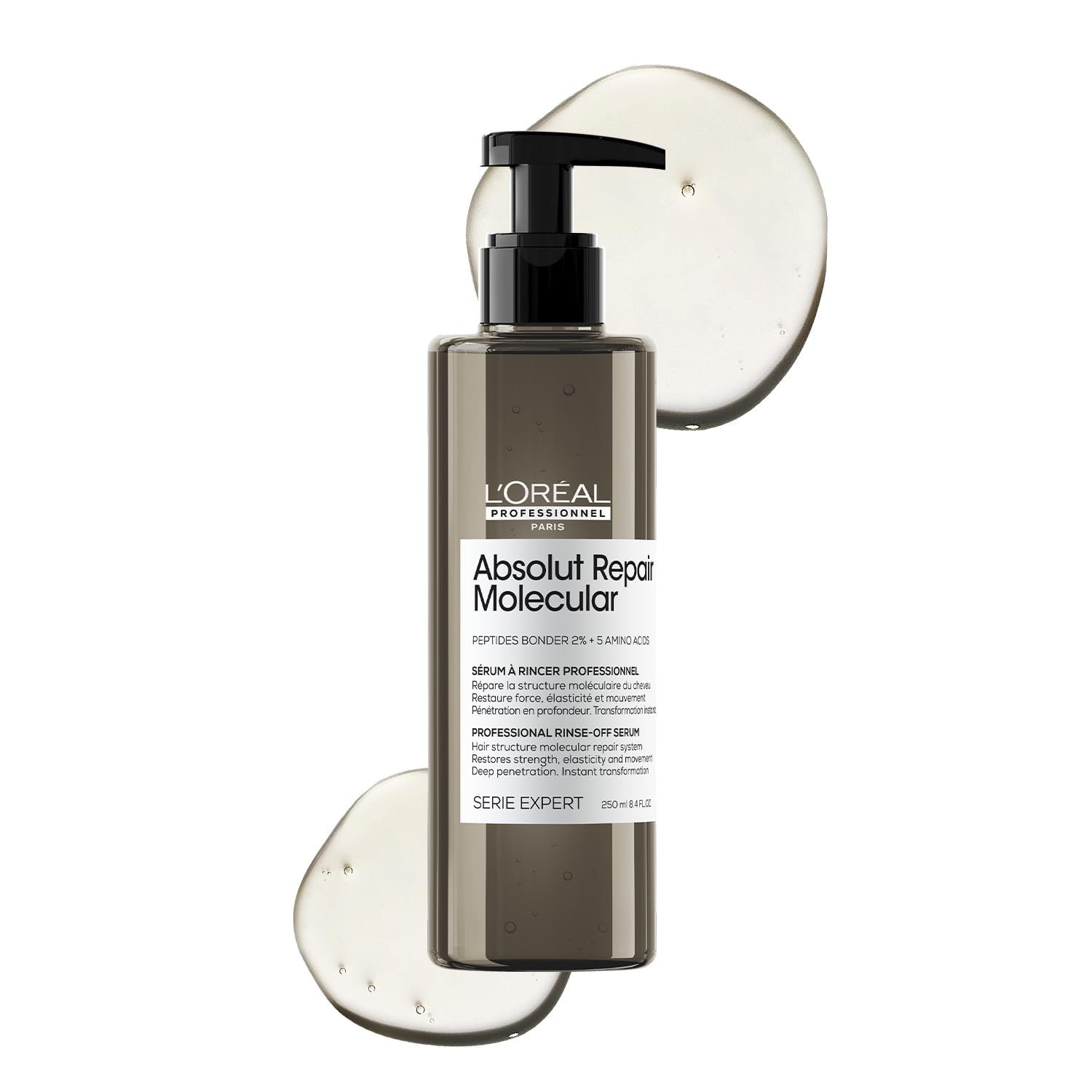 L'Oréal Professionnel Absolut Repair Molecular Deep Repairing Rinse-off Serum for Very Damaged Hair | 3X more strength and Deep Repair With 2% Peptides Bonder & 5 Amino Acids, 250ml