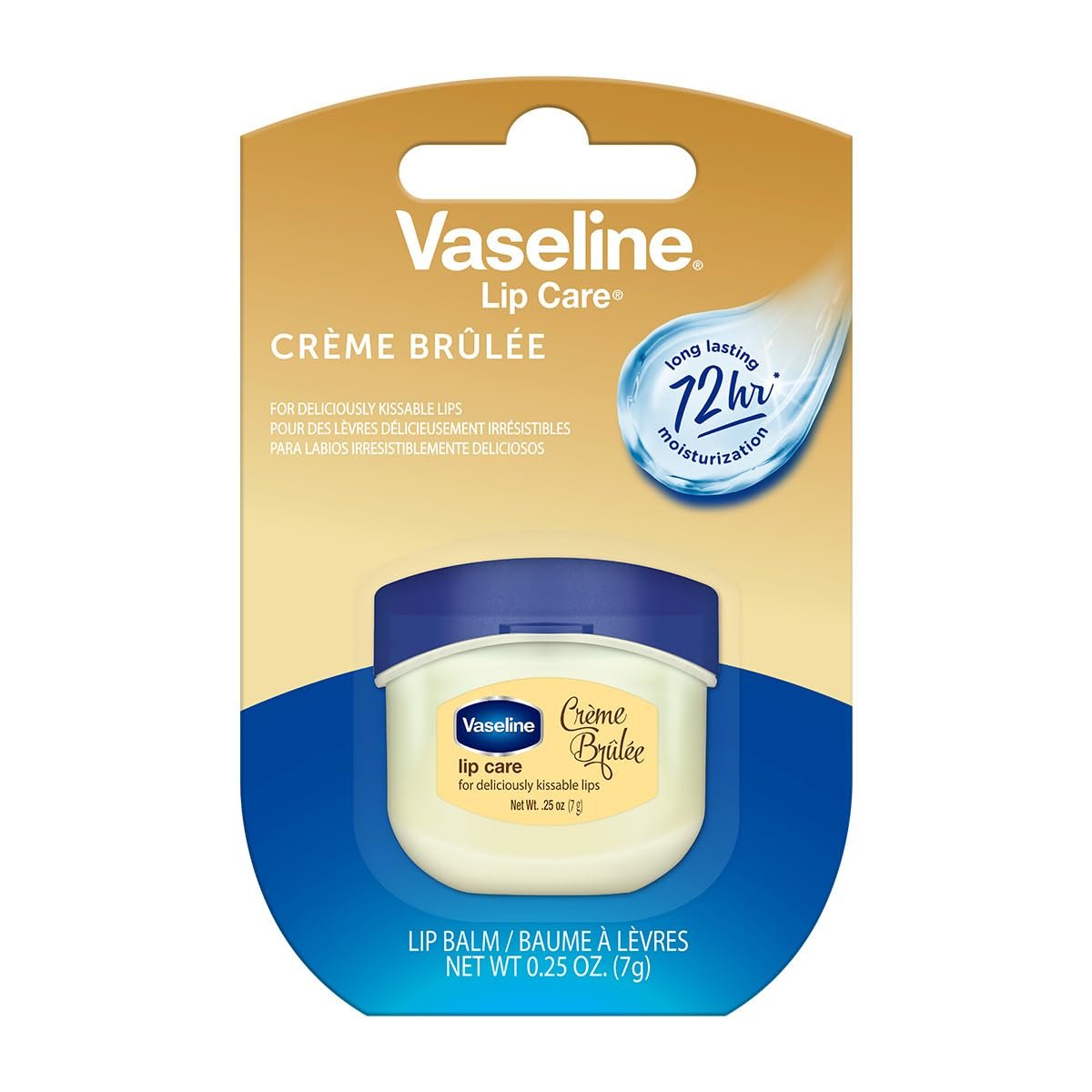 Vaseline Lip Therapy Crème Brûlée | Flavoured Balm for Smooth & Kissable Lips | 72Hr Moisturization | Sweet Dessert Fragrance | 7g thumbnail