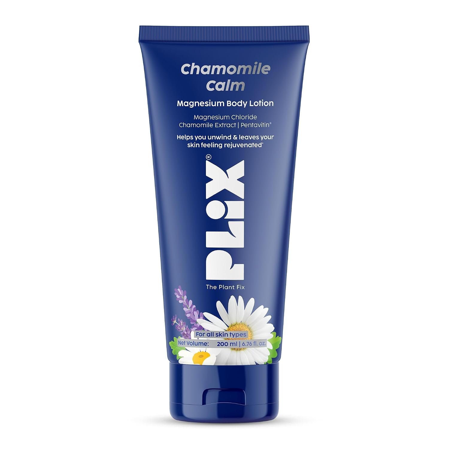 PLIX - THE PLANT FIX Chamomile Calm Magnesium Body Lotion | 10% Magnesium Chloride | Chamomile Extract | Lavender Oil | Helps Relax Tired Muscles | For Men & Women thumbnail