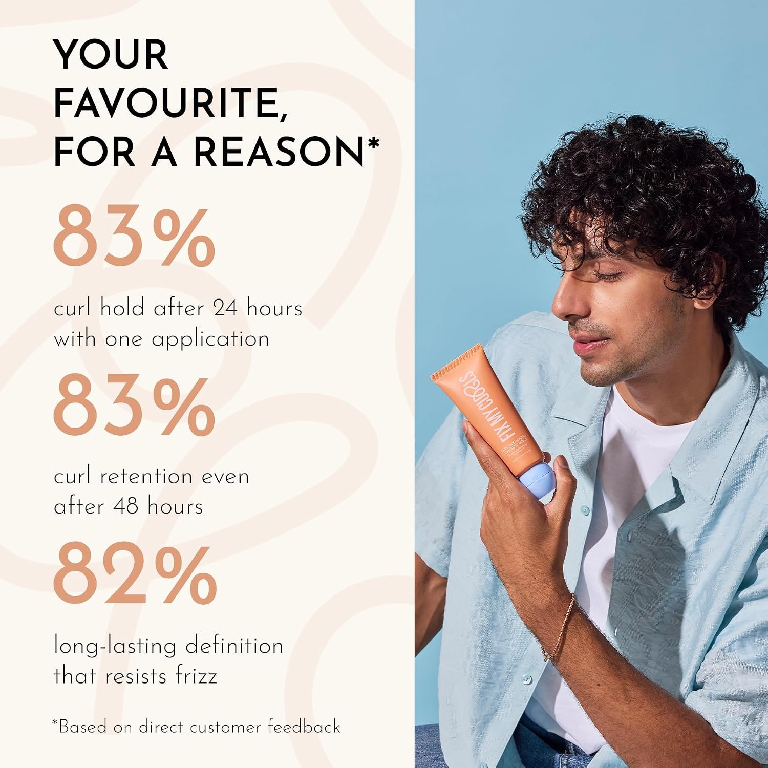 Fix My Curls Curl Quenching Flaxseed Gelly | Curl Definition | 200g A strong-hold styling gelly for defined, bouncy curls with lasting frizz control. thumbnail