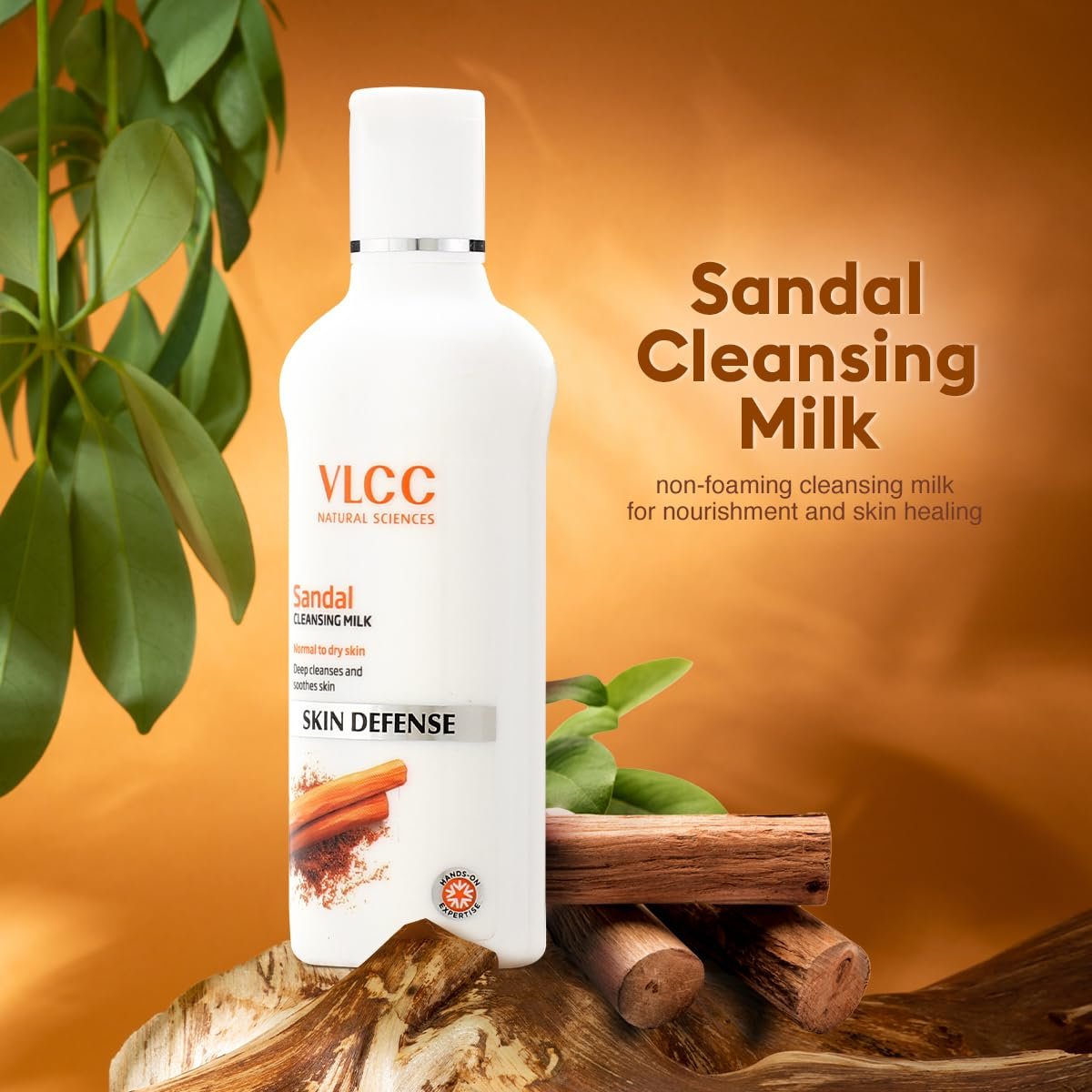 VLCC Sandal Cleansing Milk - 100ml - Deep Cleanses & Soothes Skin. With Sandal, Ashwagandha, Fenugreek & Indian Berberry Extracts, Almond and Olive Oils. thumbnail