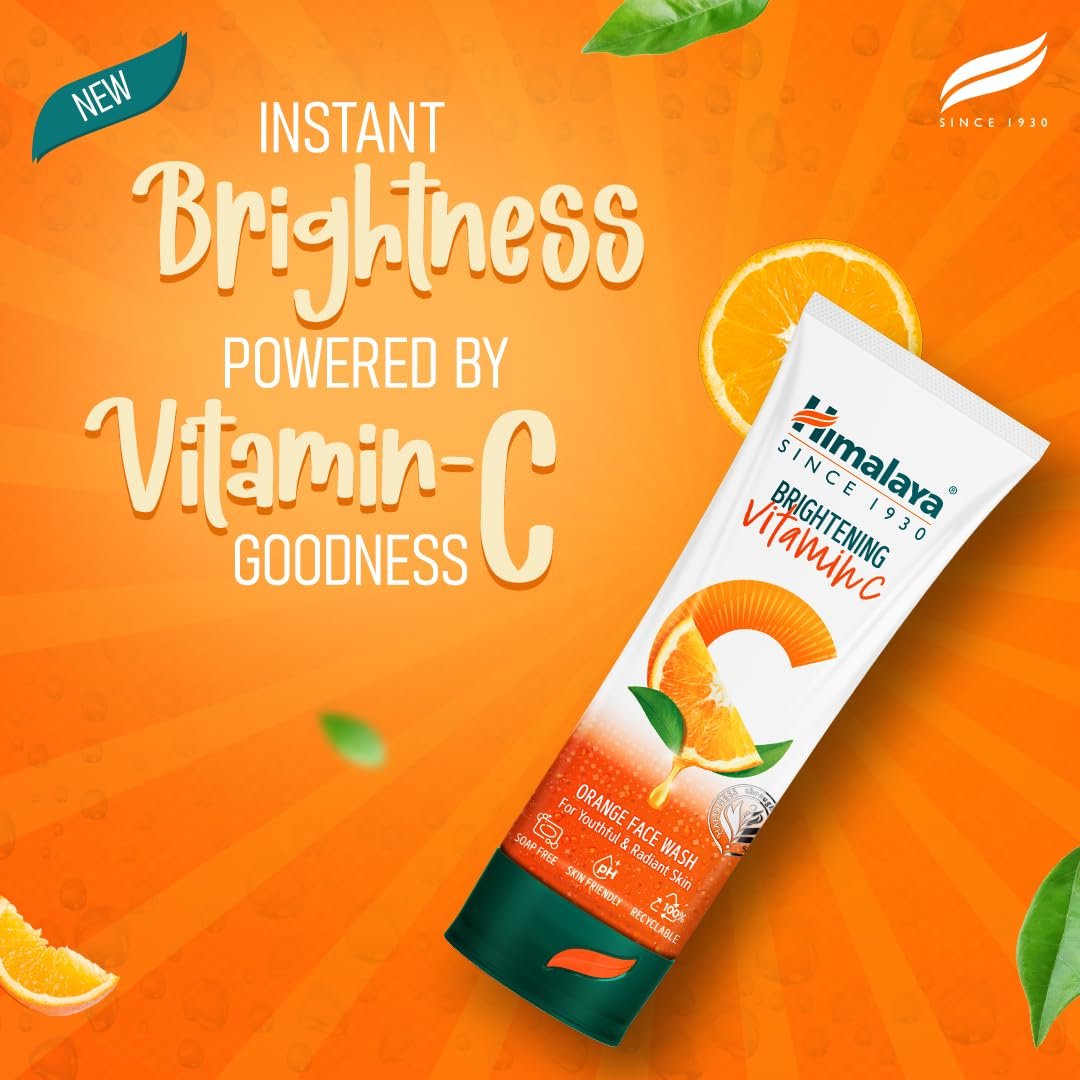 Himalaya Brightening Vitamin C Orange Face Wash | Vitamin C & Niacinamide | Brightness for Youthful Radiant Skin | 50ml thumbnail