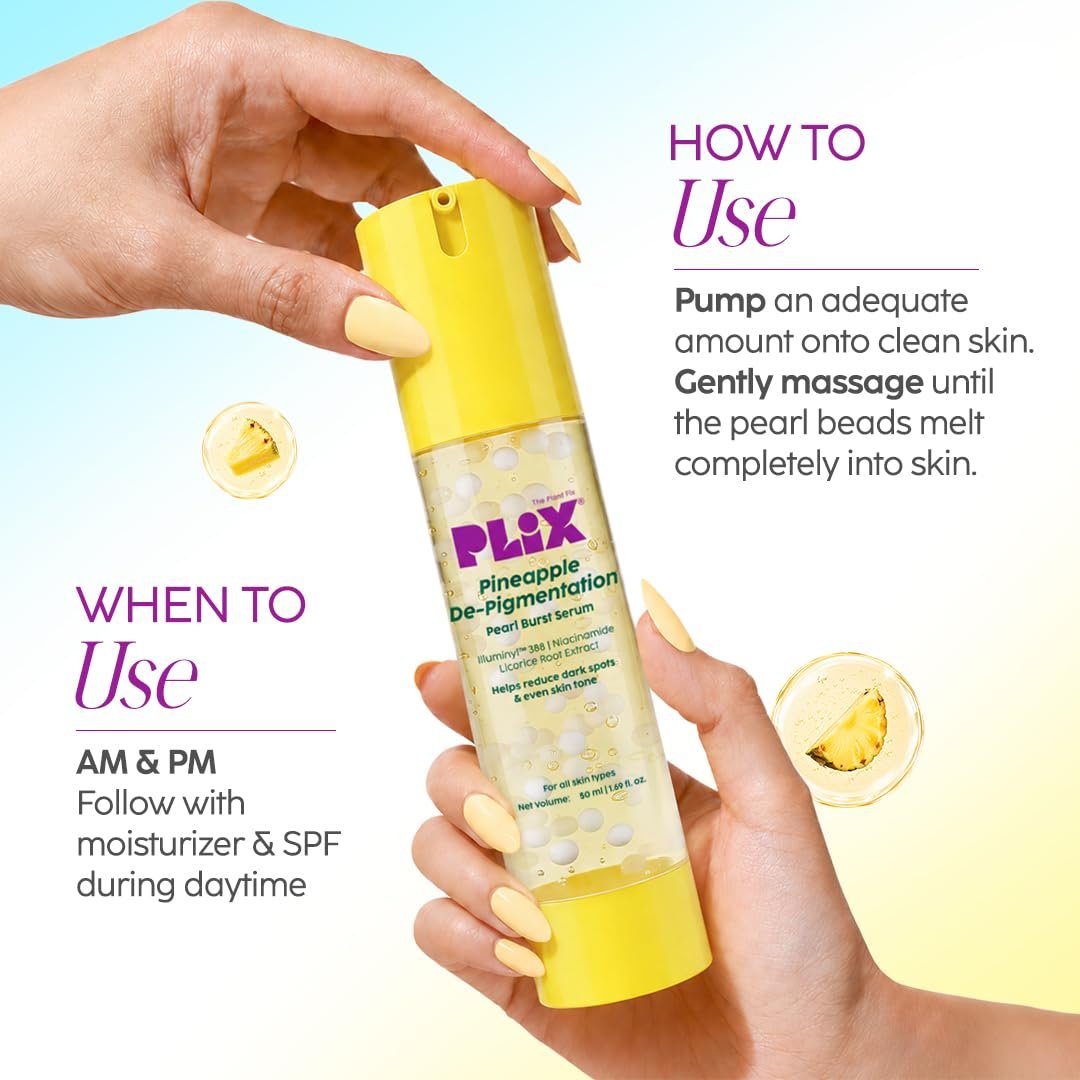 PLIX The Plant Fix Pineapple Pearl Burst Serum | Brightening & Hydrating Face Serum for Dark Spots, Pigmentation & Uneven Skin Tone | Lightweight Daily Skincare Serum thumbnail